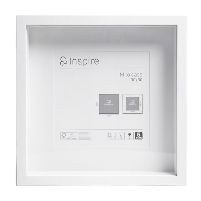 Cadre Milo, 30 x 30 cm blanc, INSPIRE
