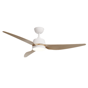 Ventilateur de plafond avec éclairage led, Marina, D122cm, IP44, SULION, blanc