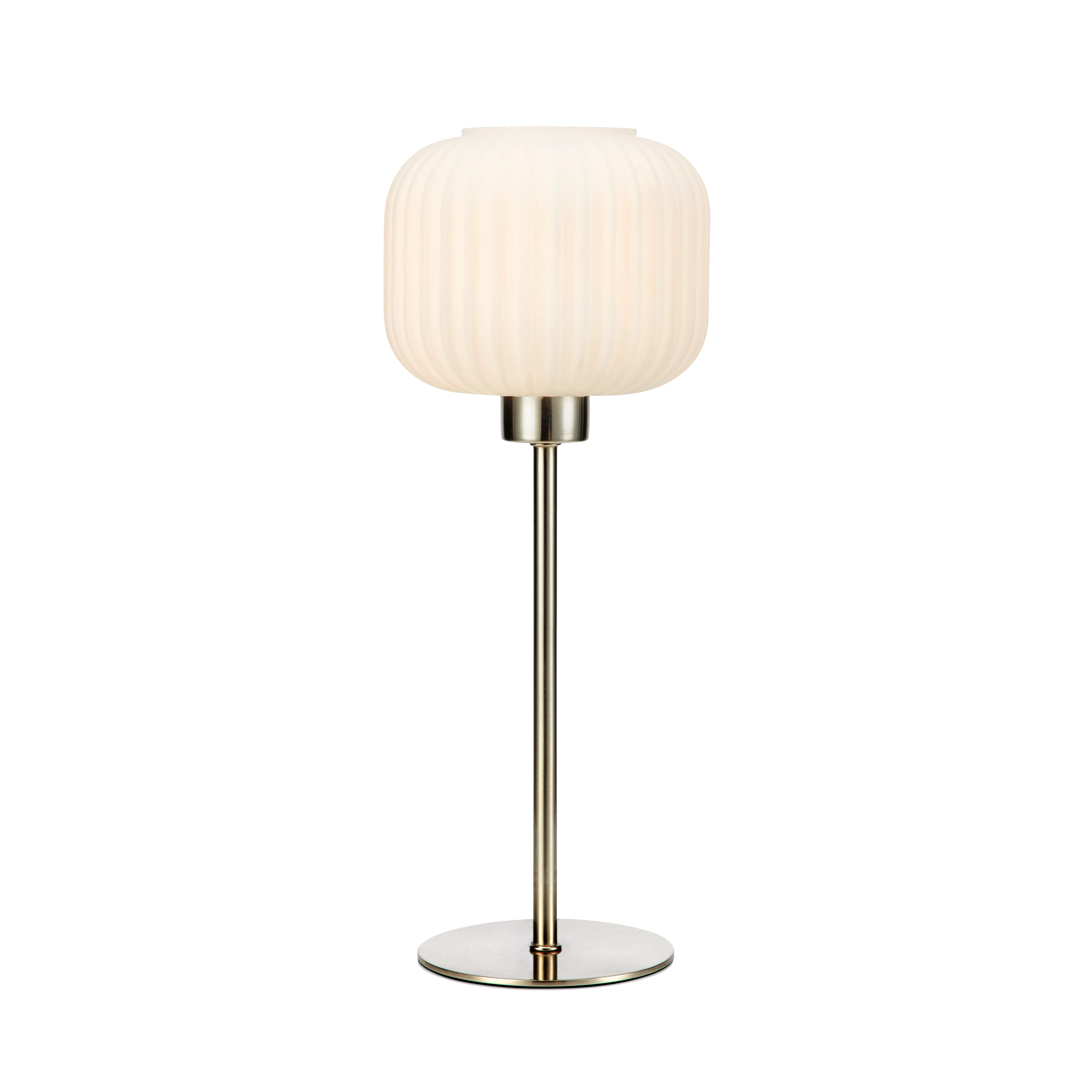 Lampa stołowa Sober srebrno-biała E14 Markslojd