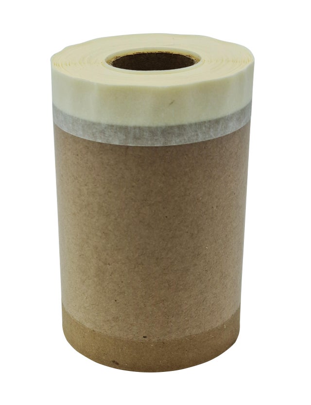 Rolo de papel com fita aderente para proteger rodapés 10cmx20m