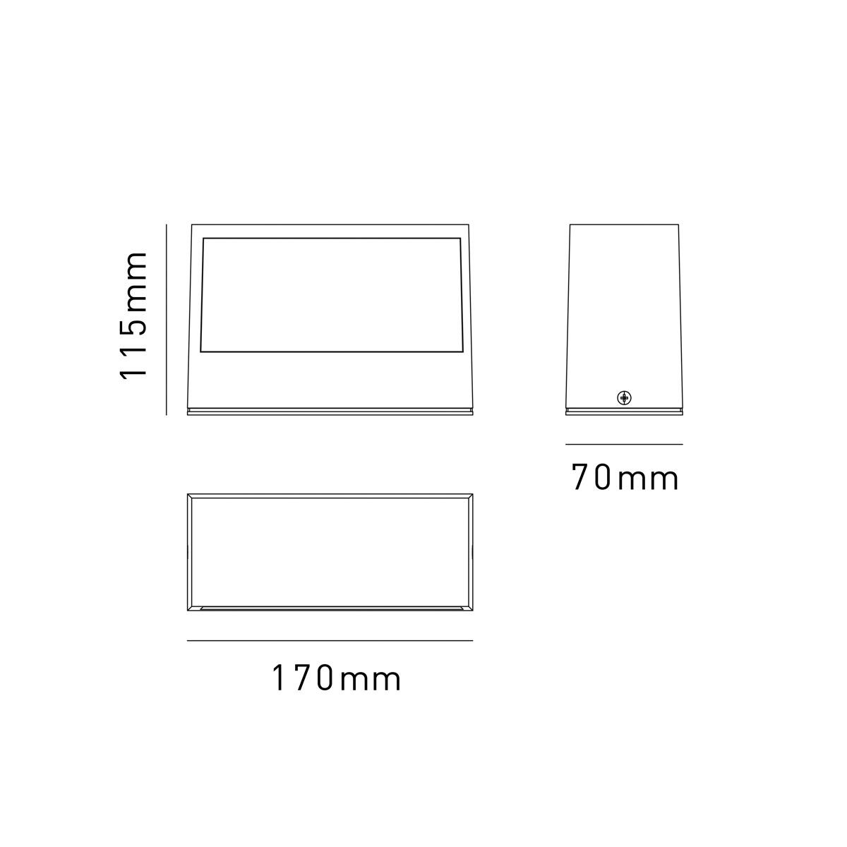 Applique moderno da esterno Valencia bianco IP54 1X E27 BOTLIGHTING - 2