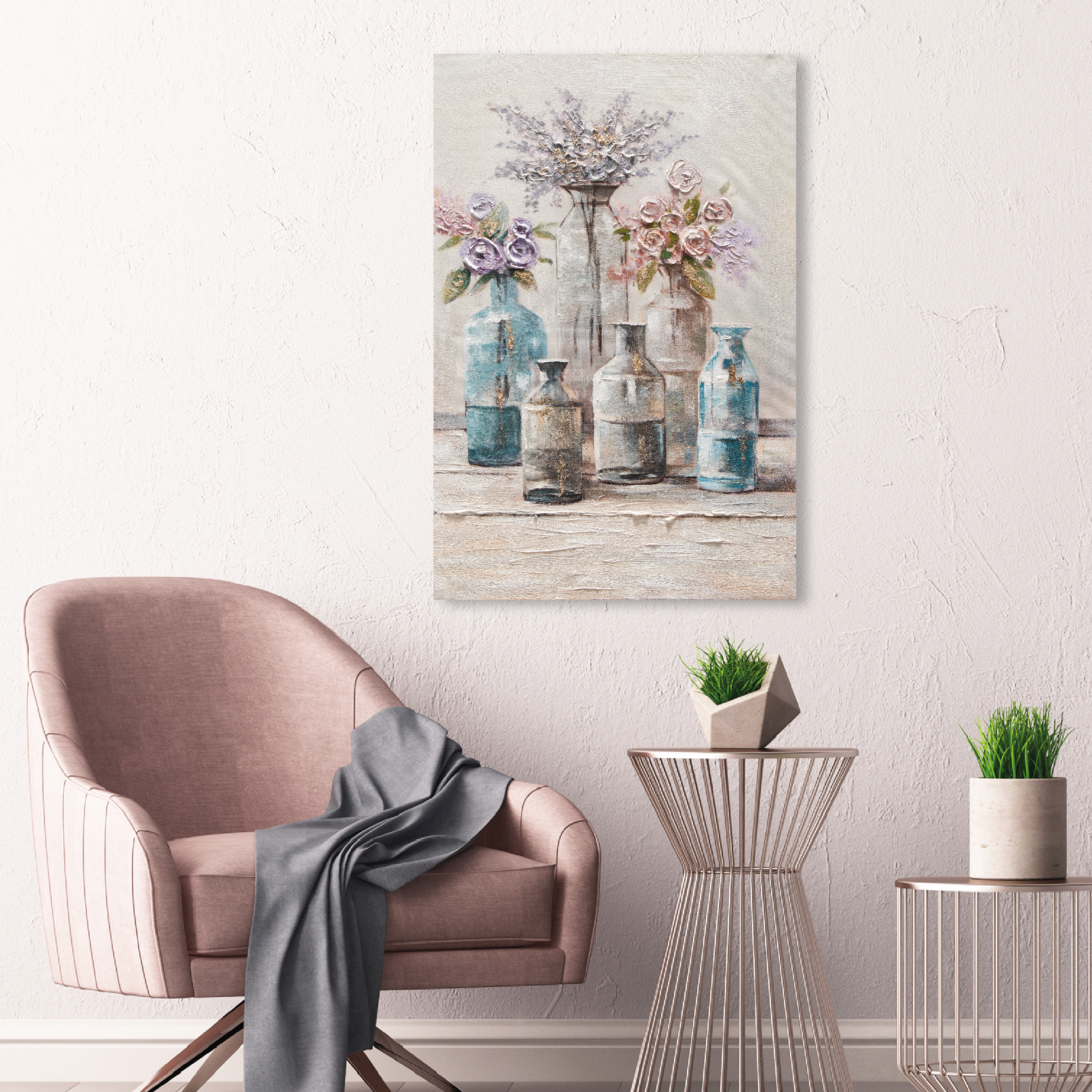 Pintura sin marco botánico, plantas o floral 90 x 60 cm