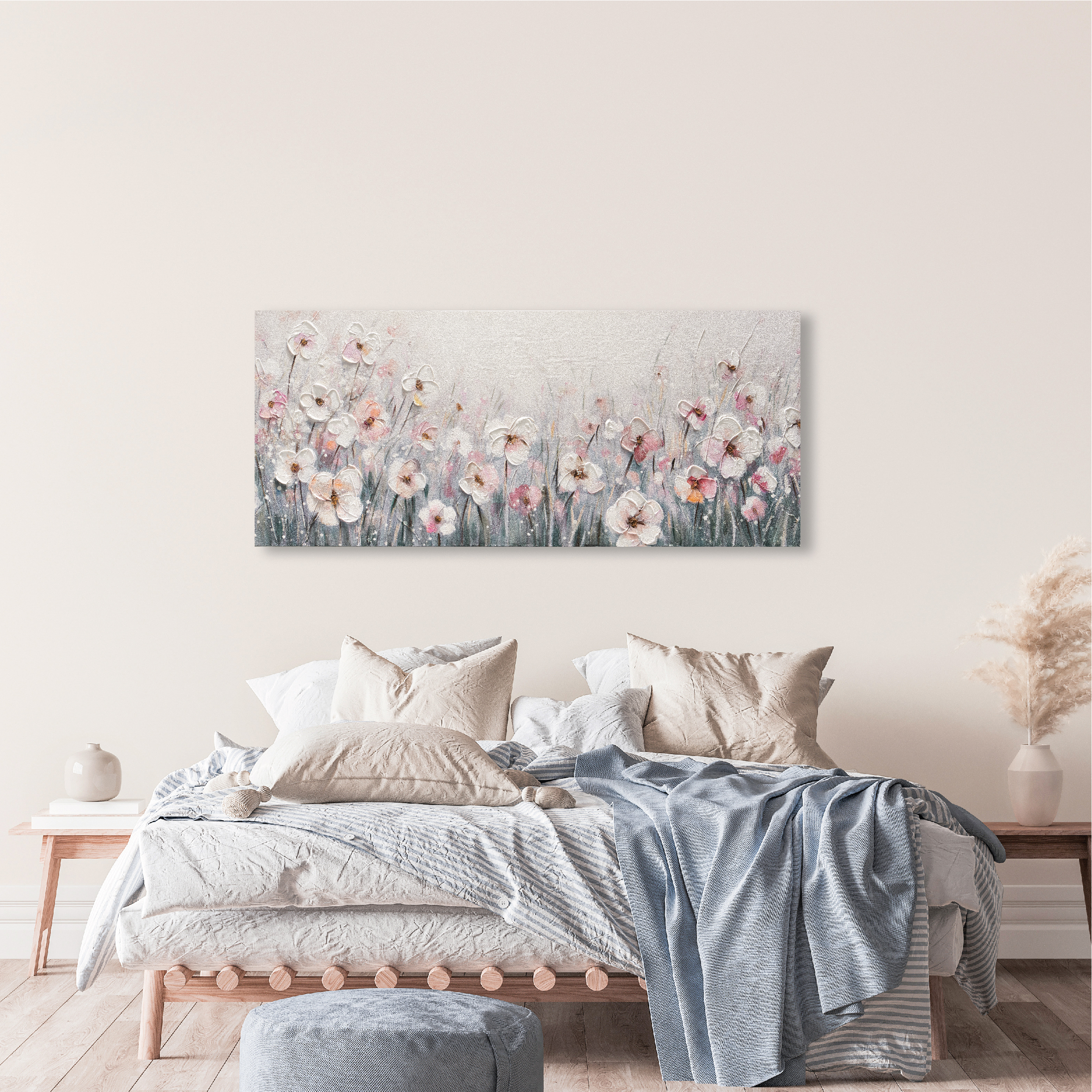 Pintura sin marco botánico, plantas o floral 150 x 65 cm