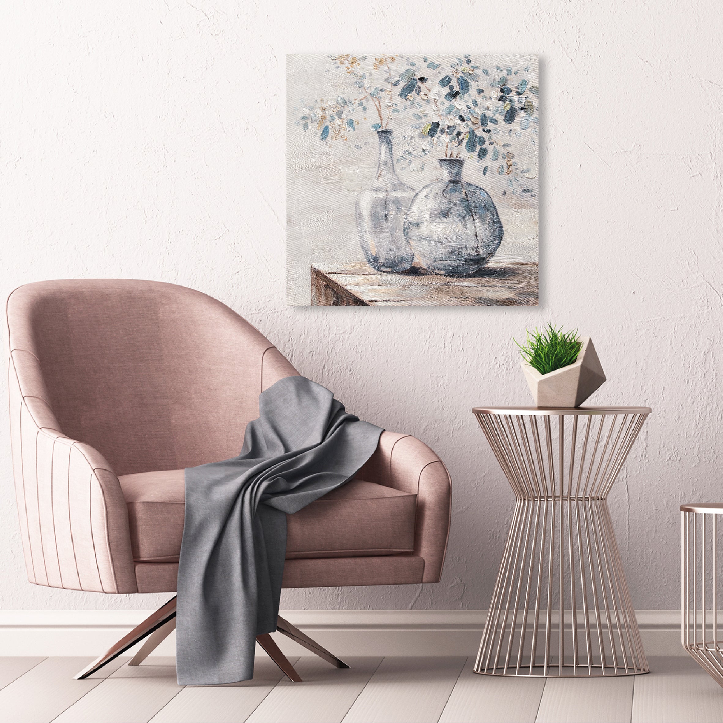 Pintura sin marco botánico, plantas o floral 60 x 60 cm