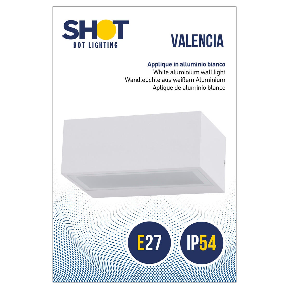 Applique moderno da esterno Valencia bianco IP54 1X E27 BOTLIGHTING - 3