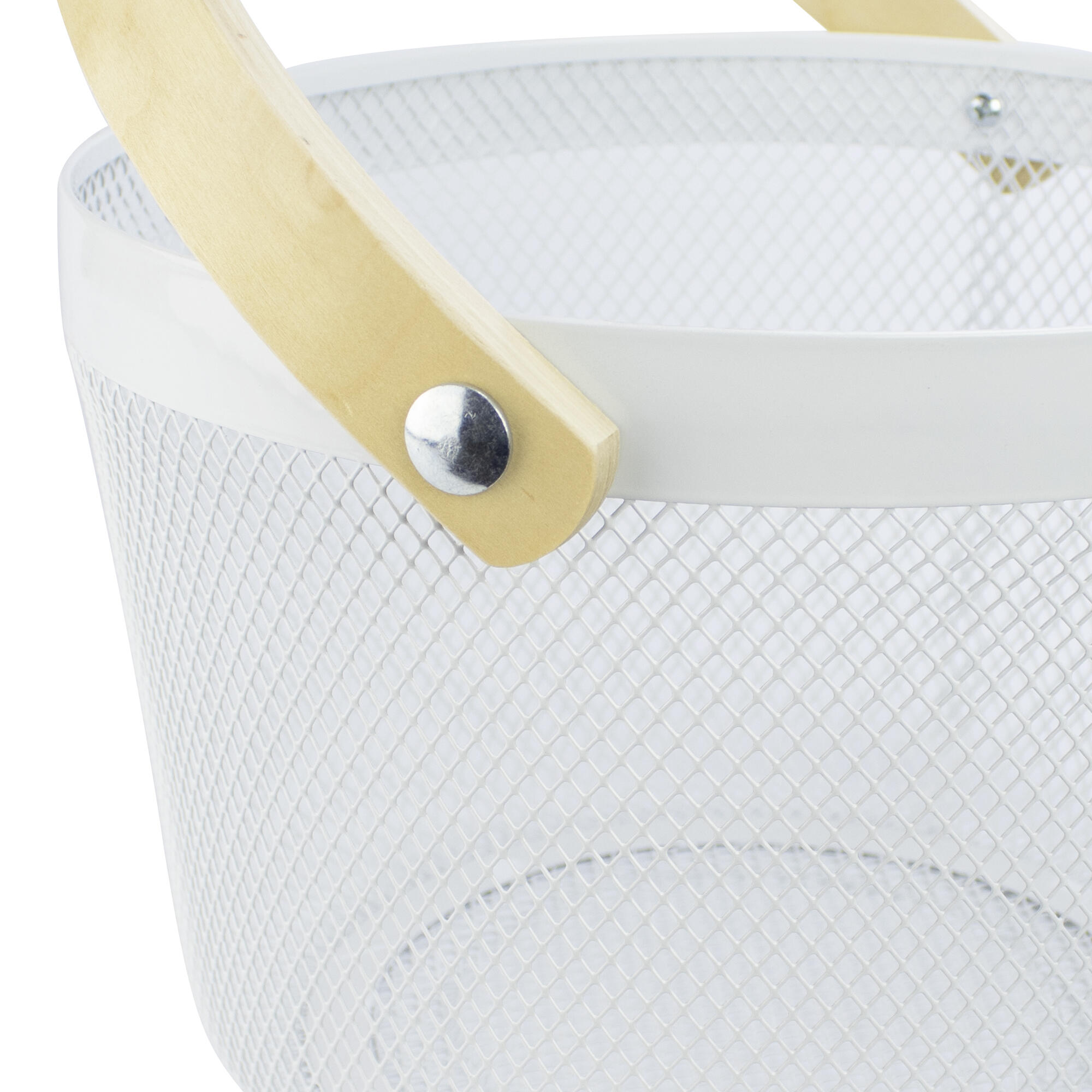 Cesto de duche 25,5x17,5 cm branco/carvalho Round - 4