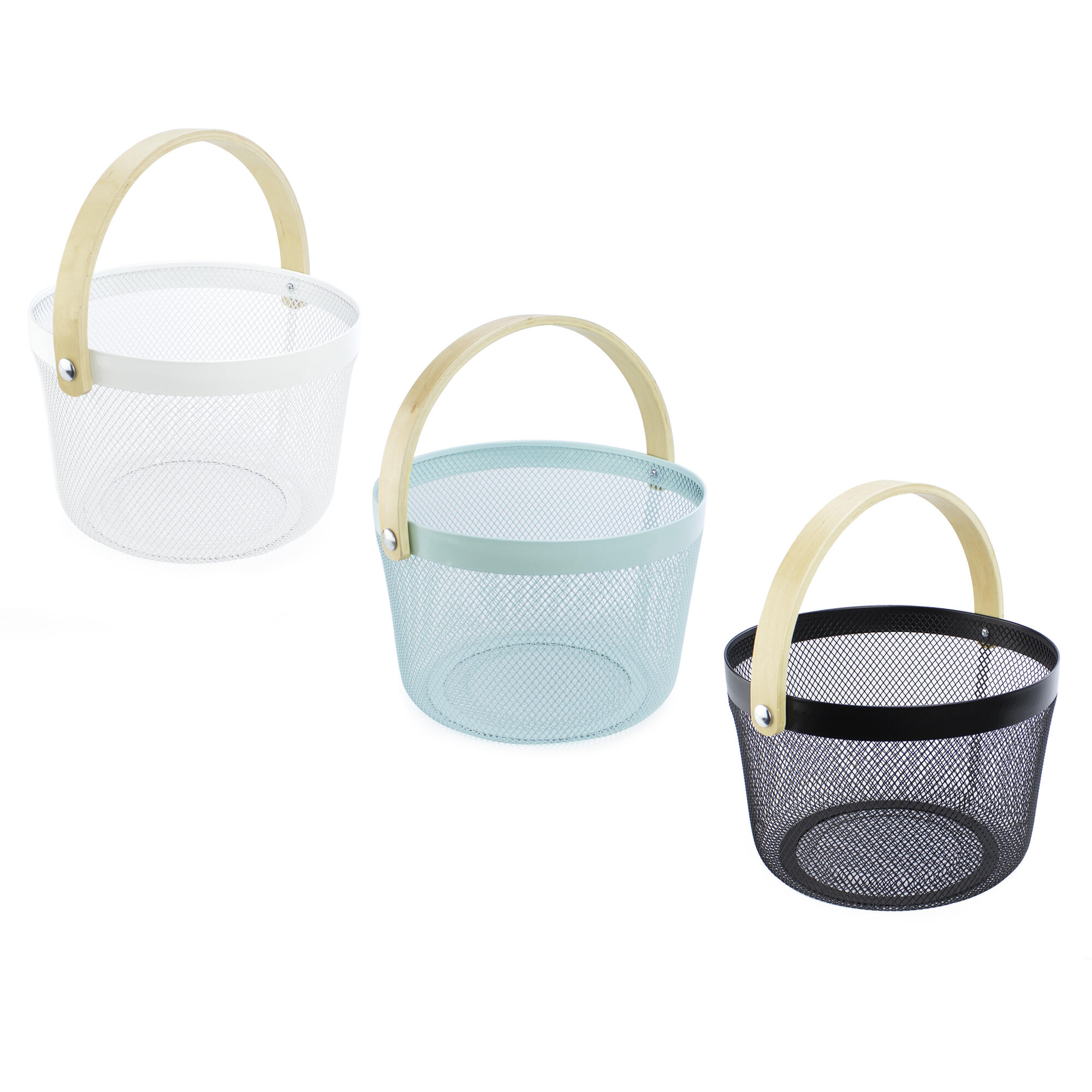 Cesto de duche 25,5x17,5 cm branco/carvalho Round - 6