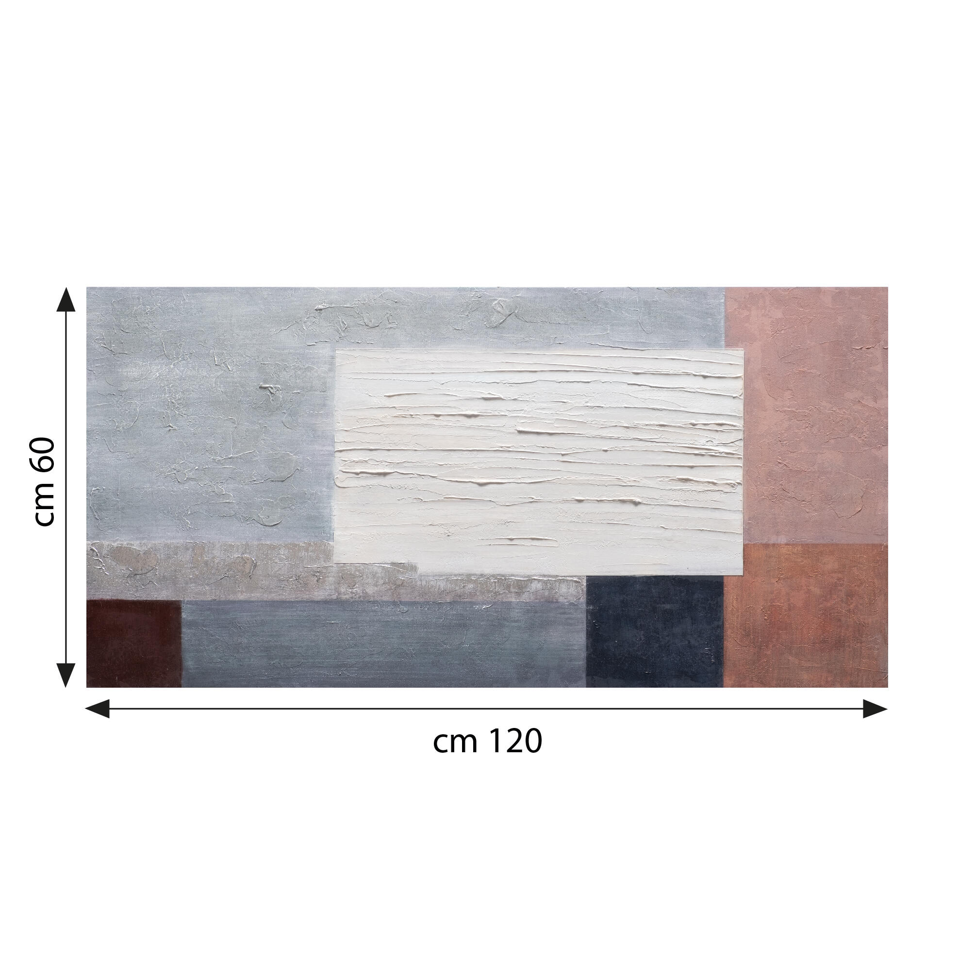 Tela pintada ABSTRATO 60 x 120 cm - 5