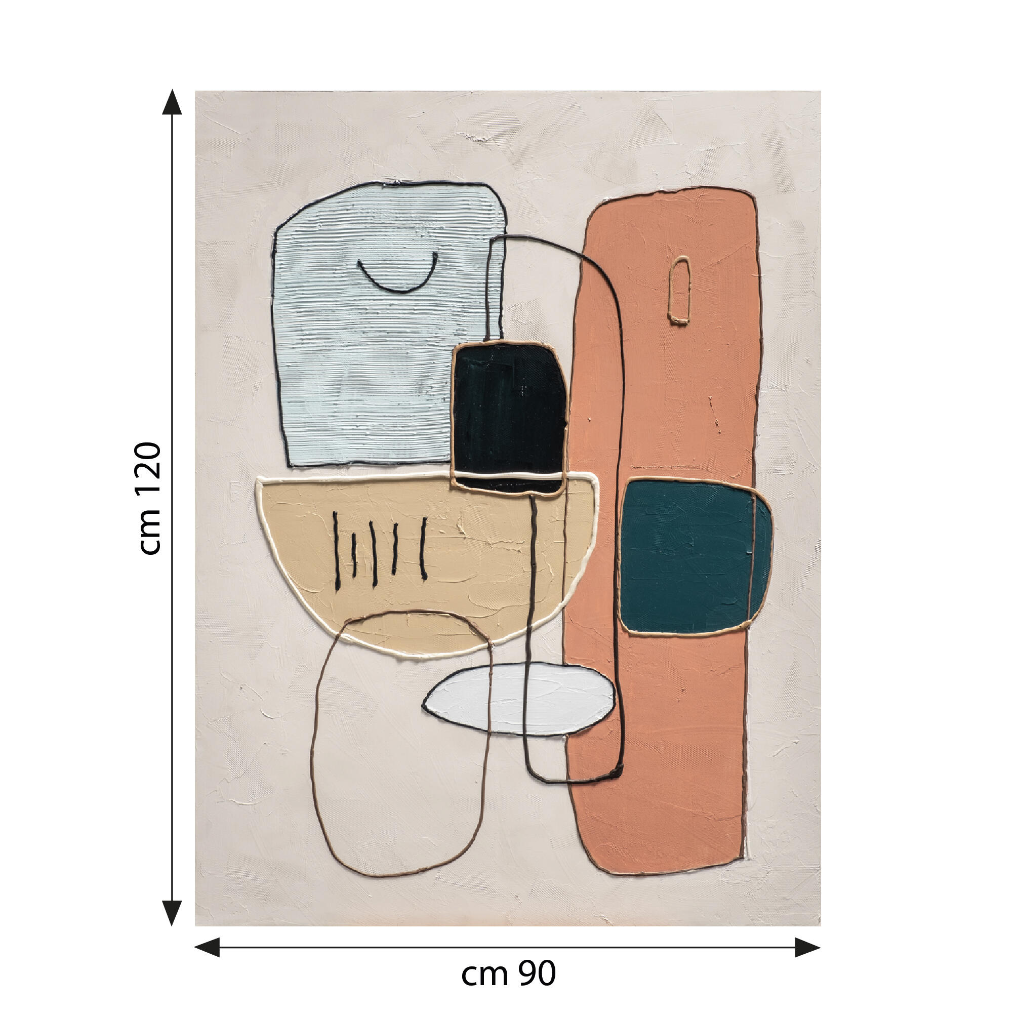 Tela pintada ABSTRATO 90 x 120 cm - 5