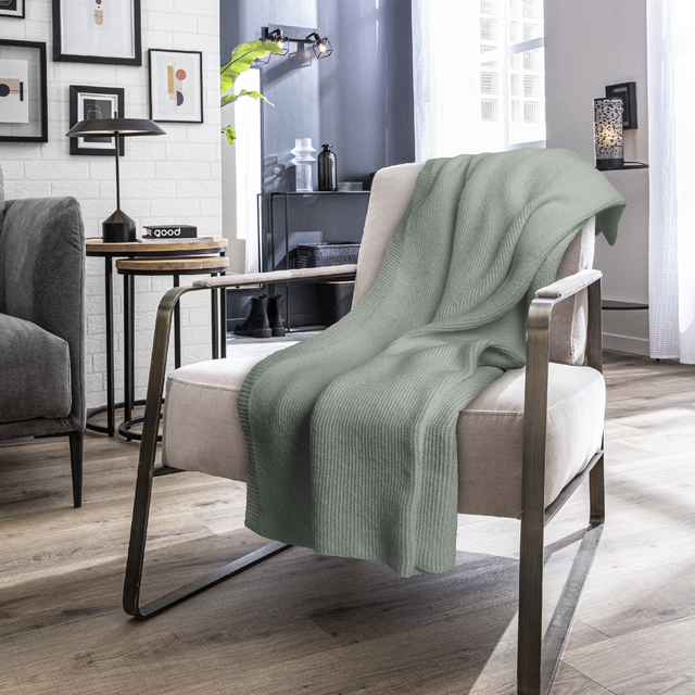 Coperta Leonora sage 3 verde, 130x 170 cm