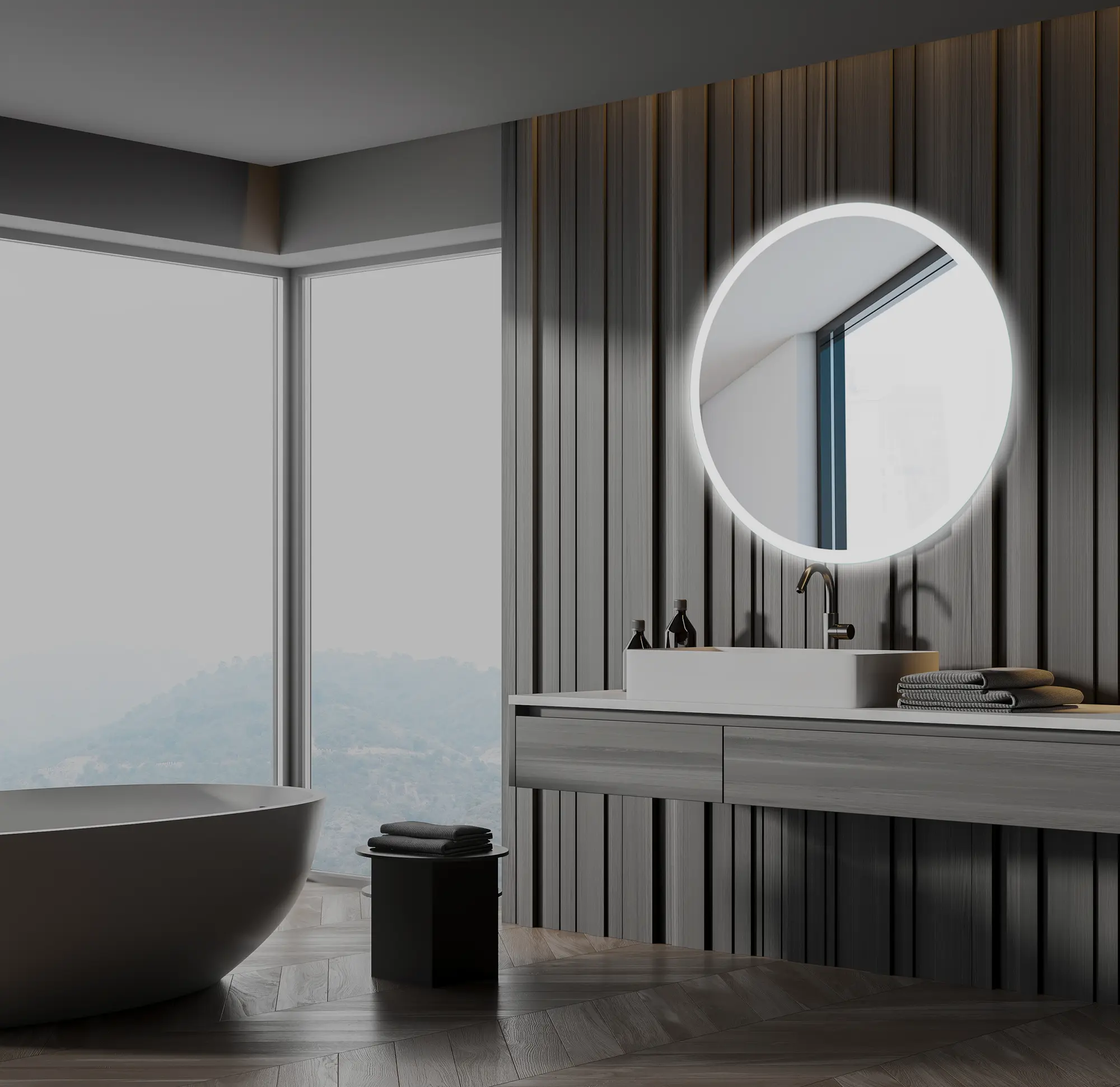 Lustro z wbudowanym oświetleniem Rondo Led 80 Venti - 4