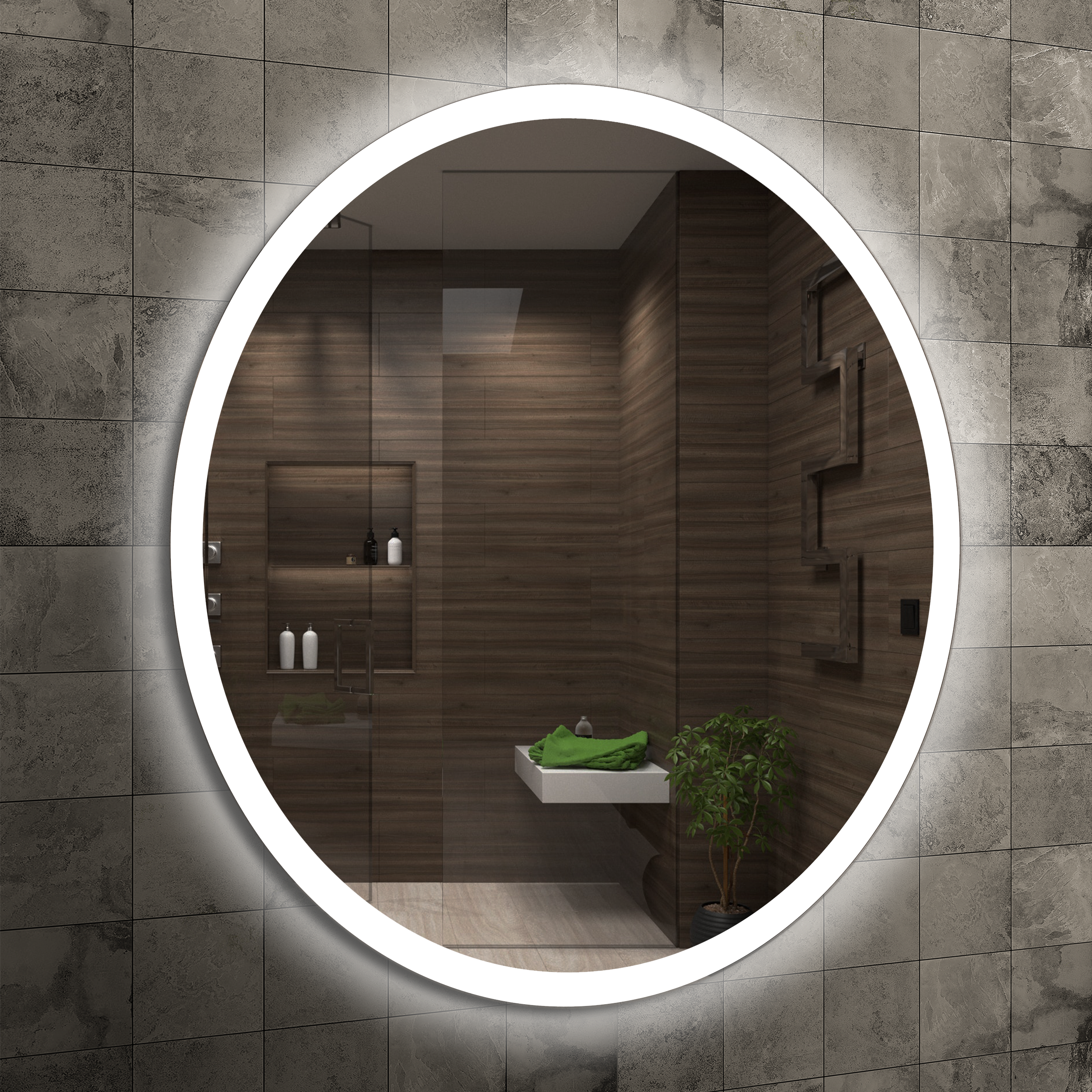 Lustro z wbudowanym oświetleniem Rondo Led 80 Venti - 2