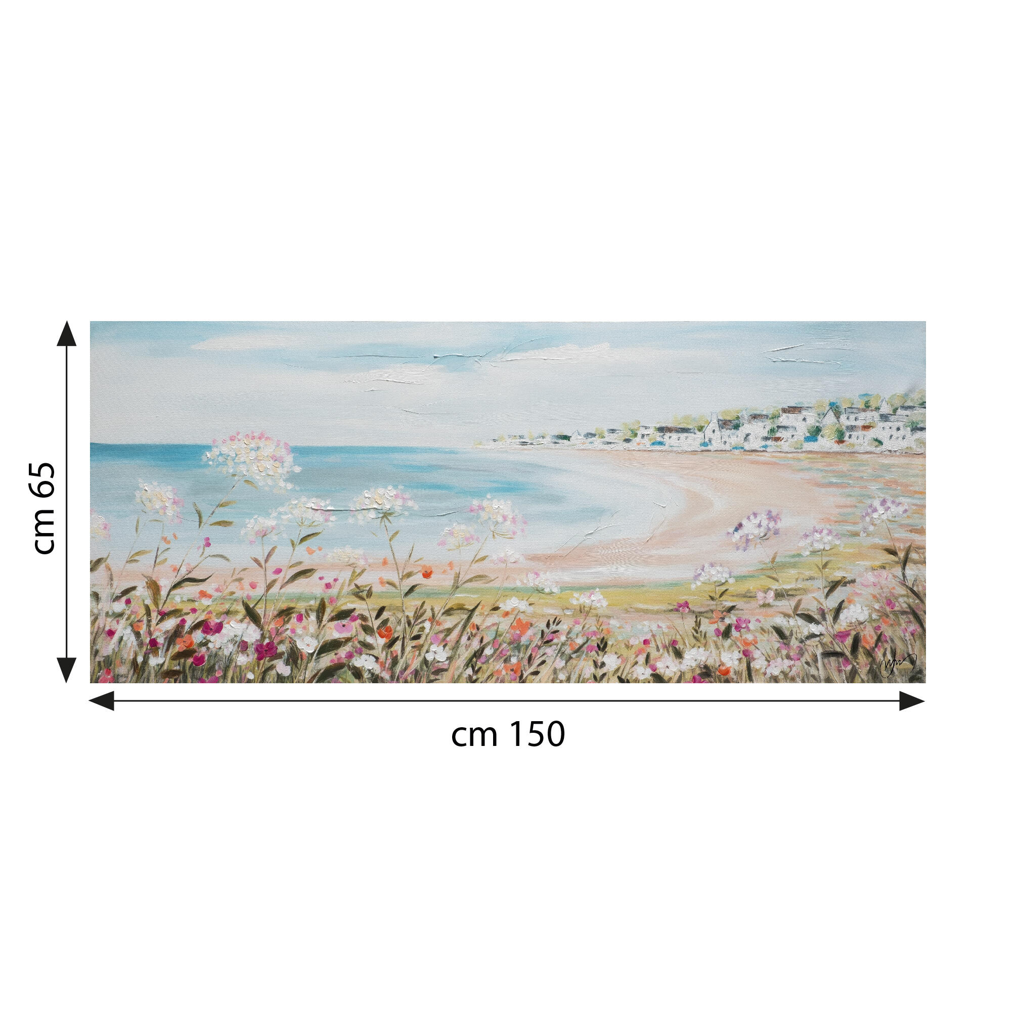 Tela pintada PRAIA 65 x 150 cm - 5