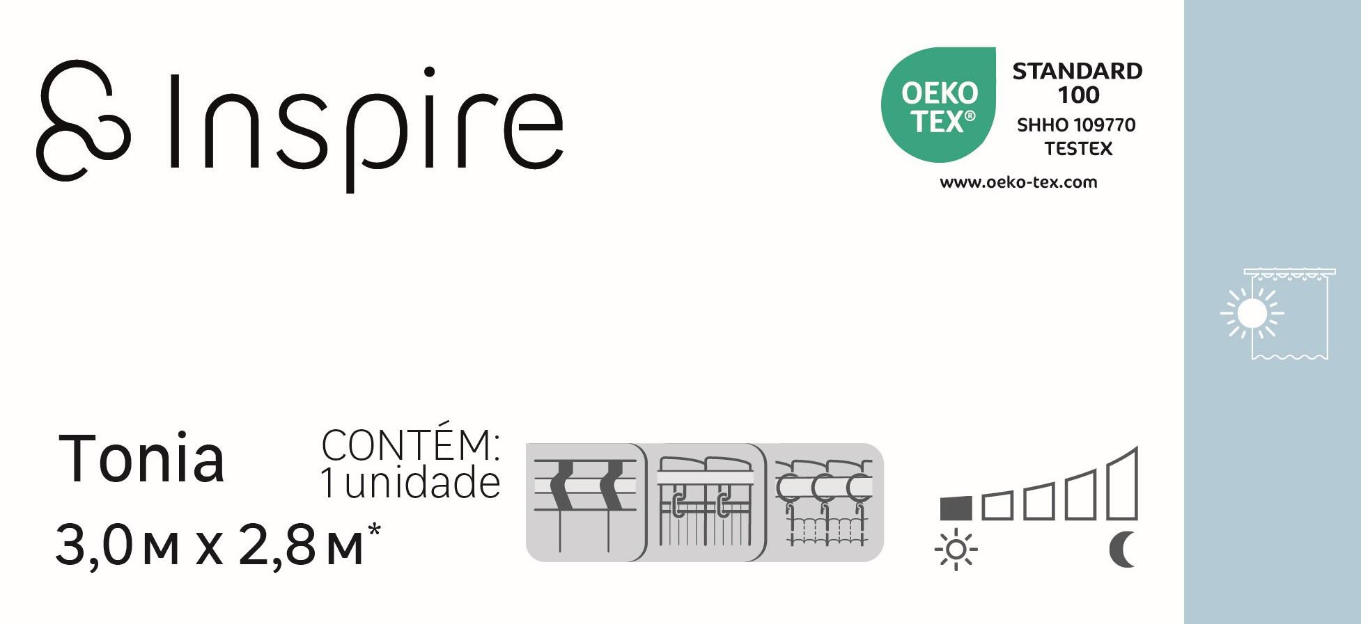 Cortinado fita e/ou presilha Tonia 300x280cm branco Inspire - 11