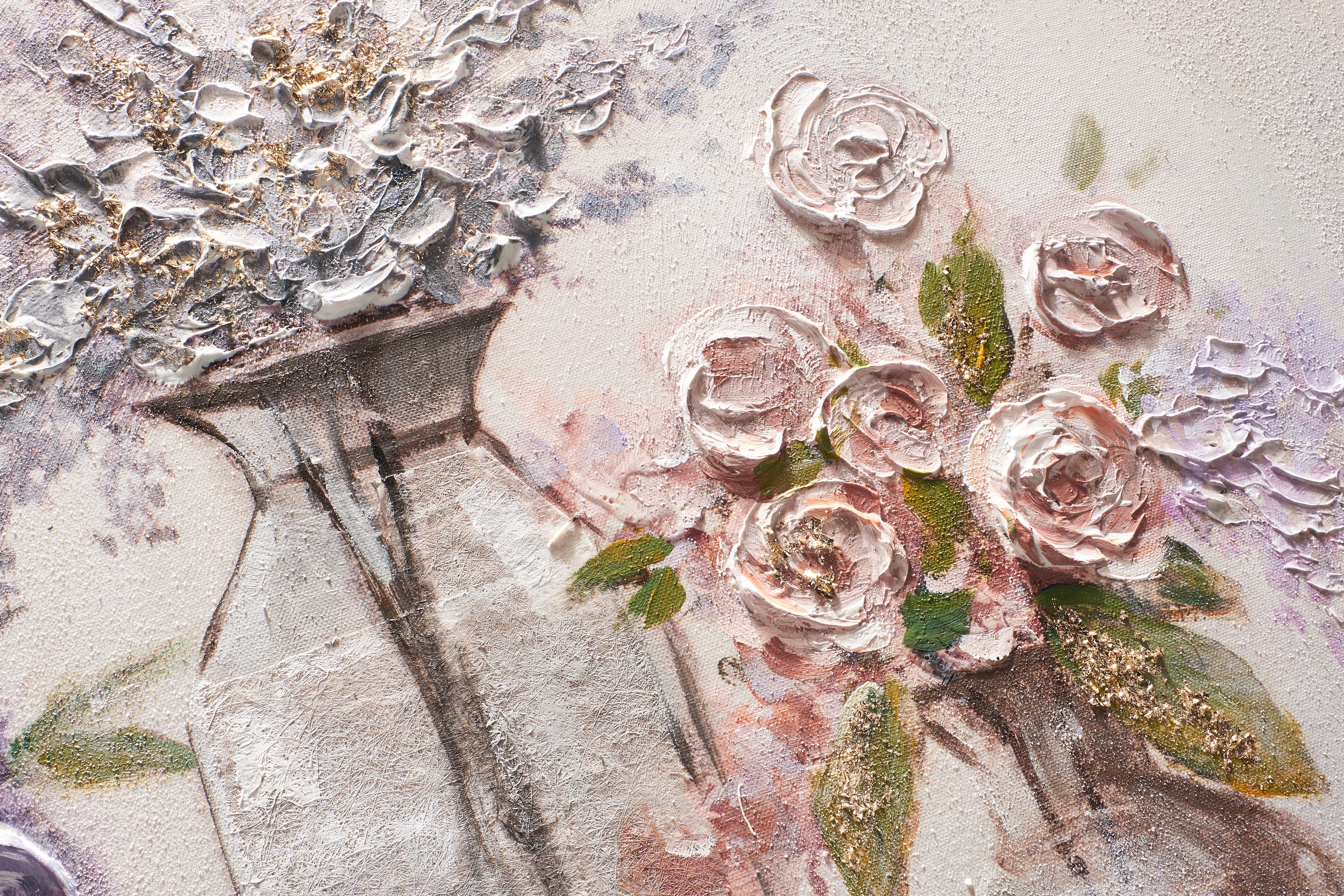 Tela pintada 60 x 90 cm JARRAS FLORES - 5