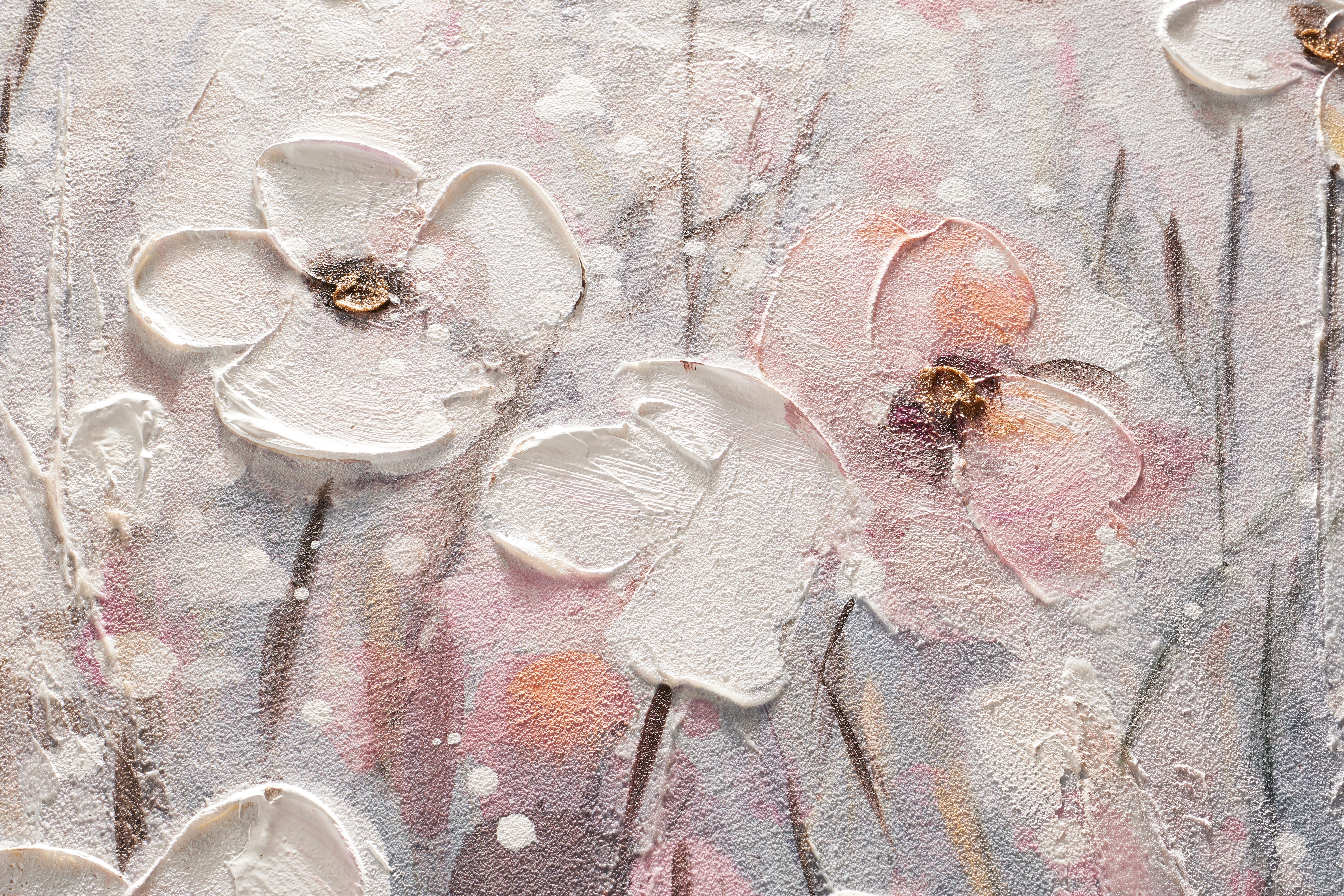 Tela pintada FLORES ROSA 65 x 150 cm - 5