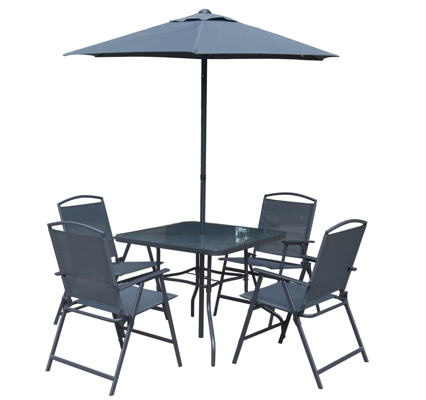 Meble ogrodowe jadalniane Risari antracytowe Corciano