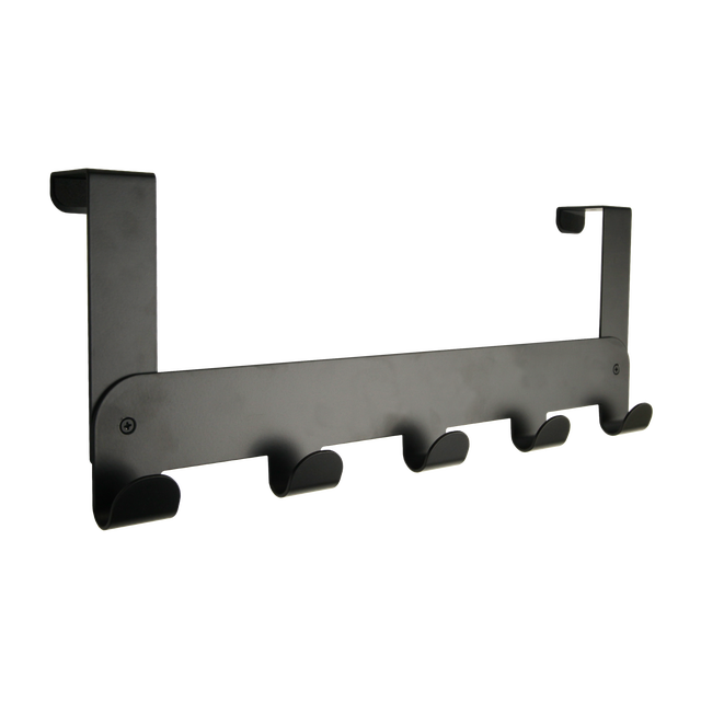 Porte-manteau Mural Avec 4 Crochets Et Rail De Suspension, Pour Entrée, Couloir, Salle De Bain, Salon, étagère Blanche 600 X 145 X 210 Mm (blanc