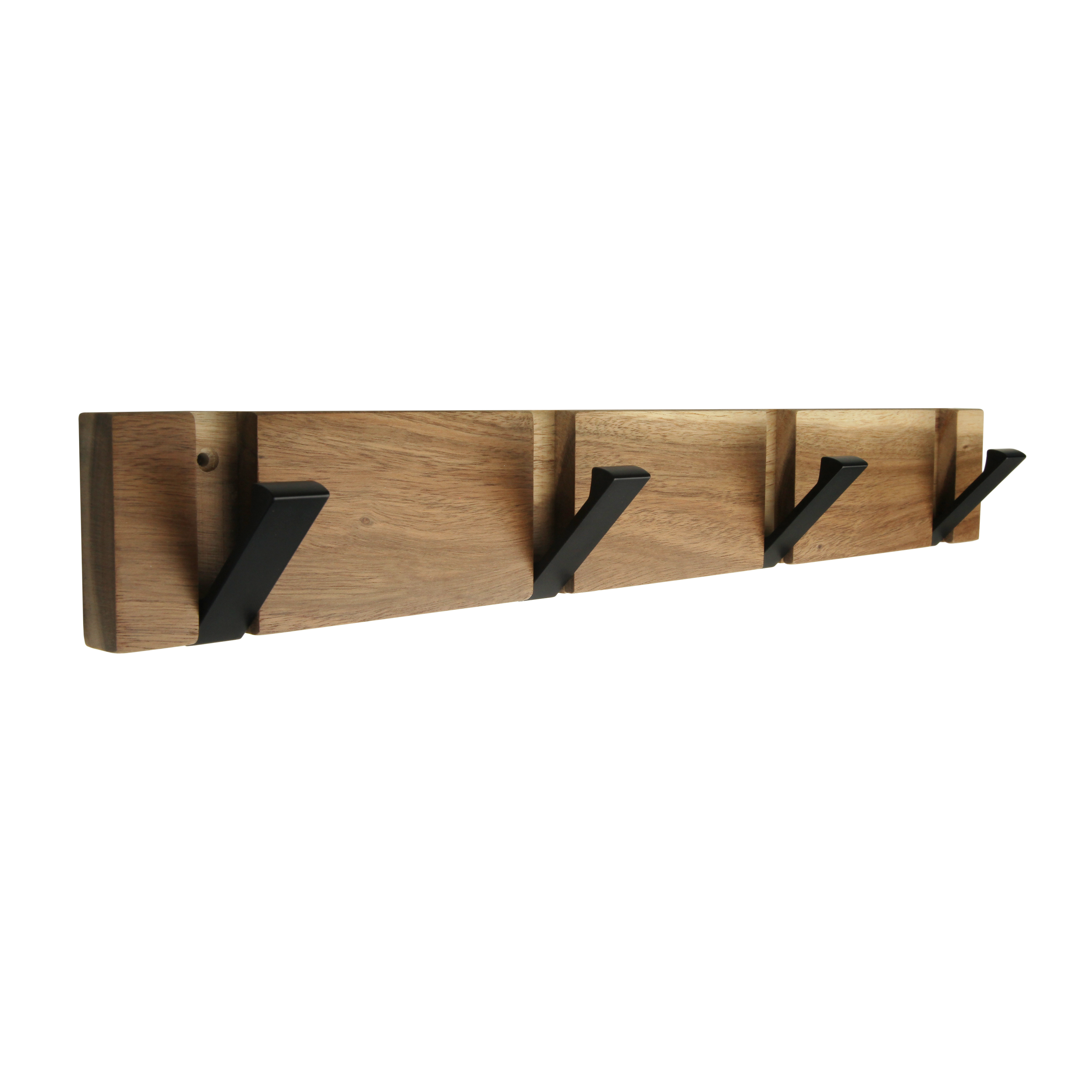 Perchero de pared SPACEO en madera negro con ganchos Leroy Merlin