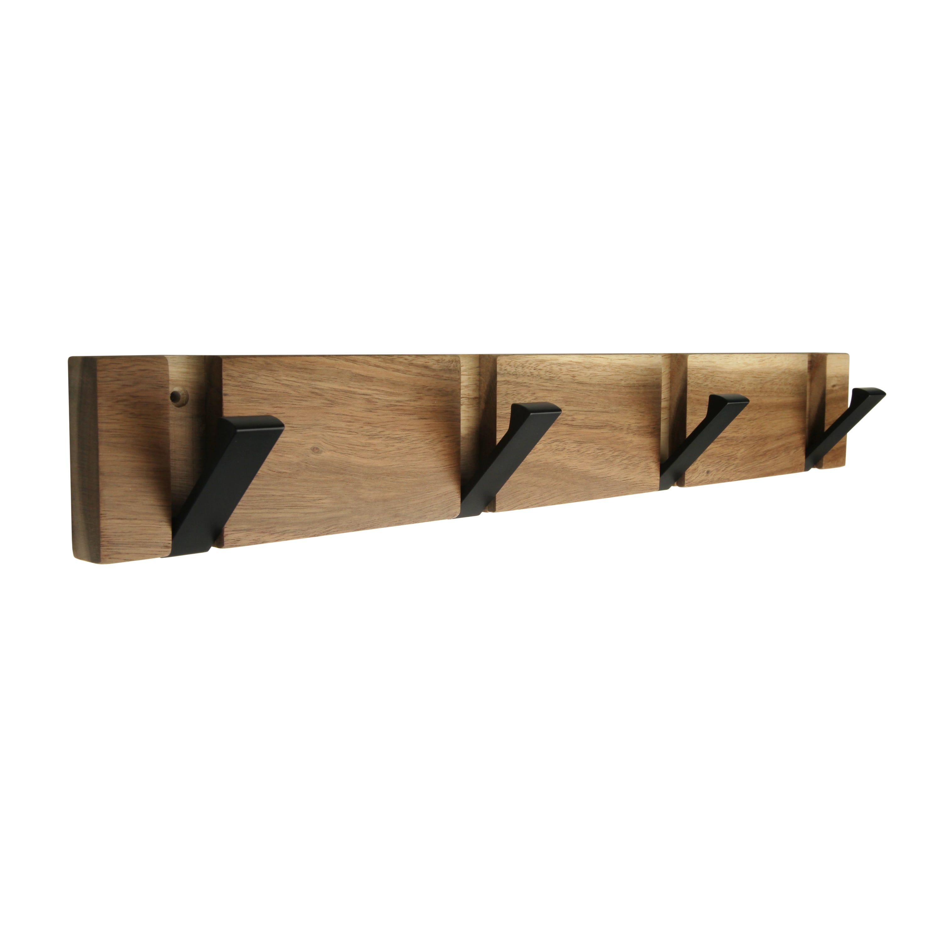 Perchero de pared SPACEO en madera negro con ganchos Leroy Merlin