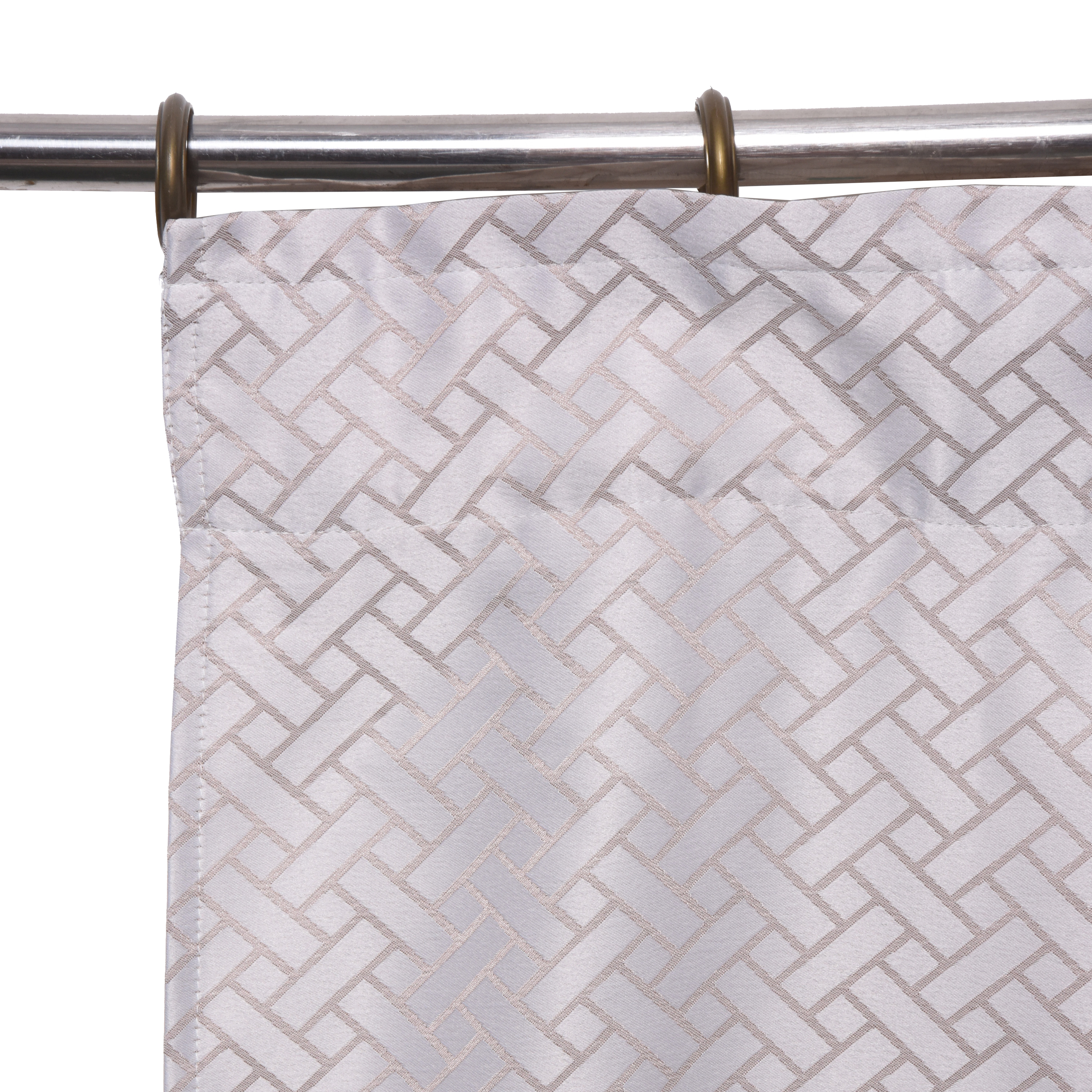 Cortina cinta frunce, trabillas nora inspire espigas beige, terra de 200x280cm