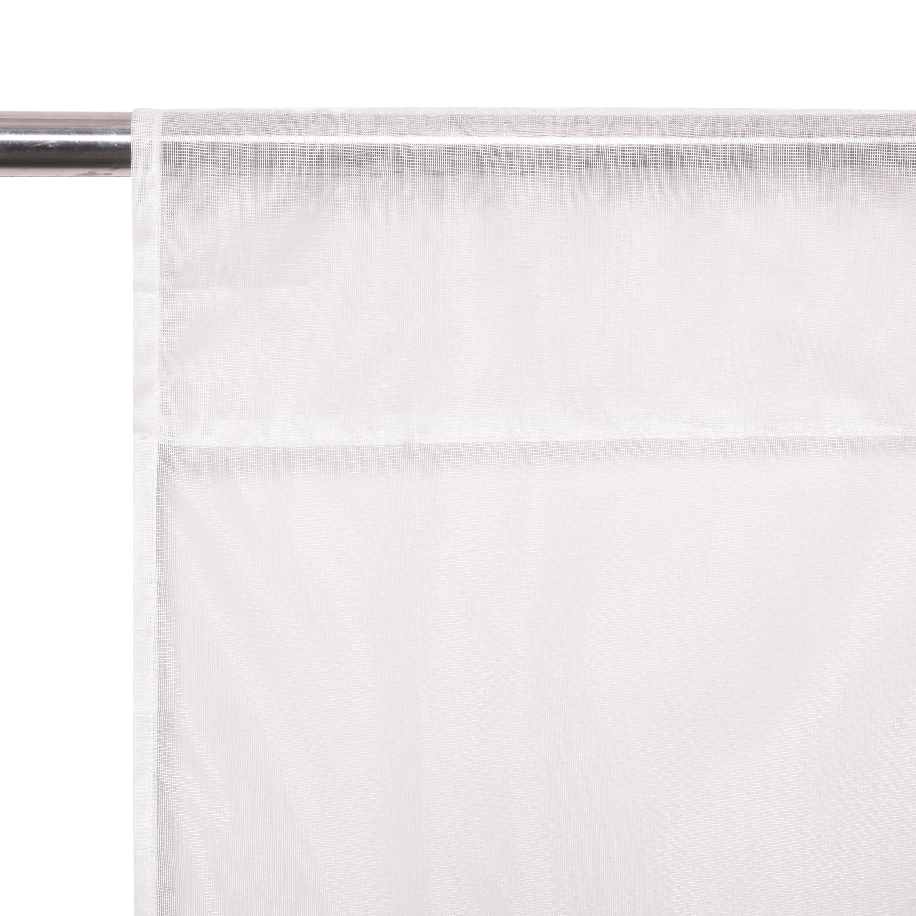 2 visillos pasabarras rod pass liso blanco de 200x280cm