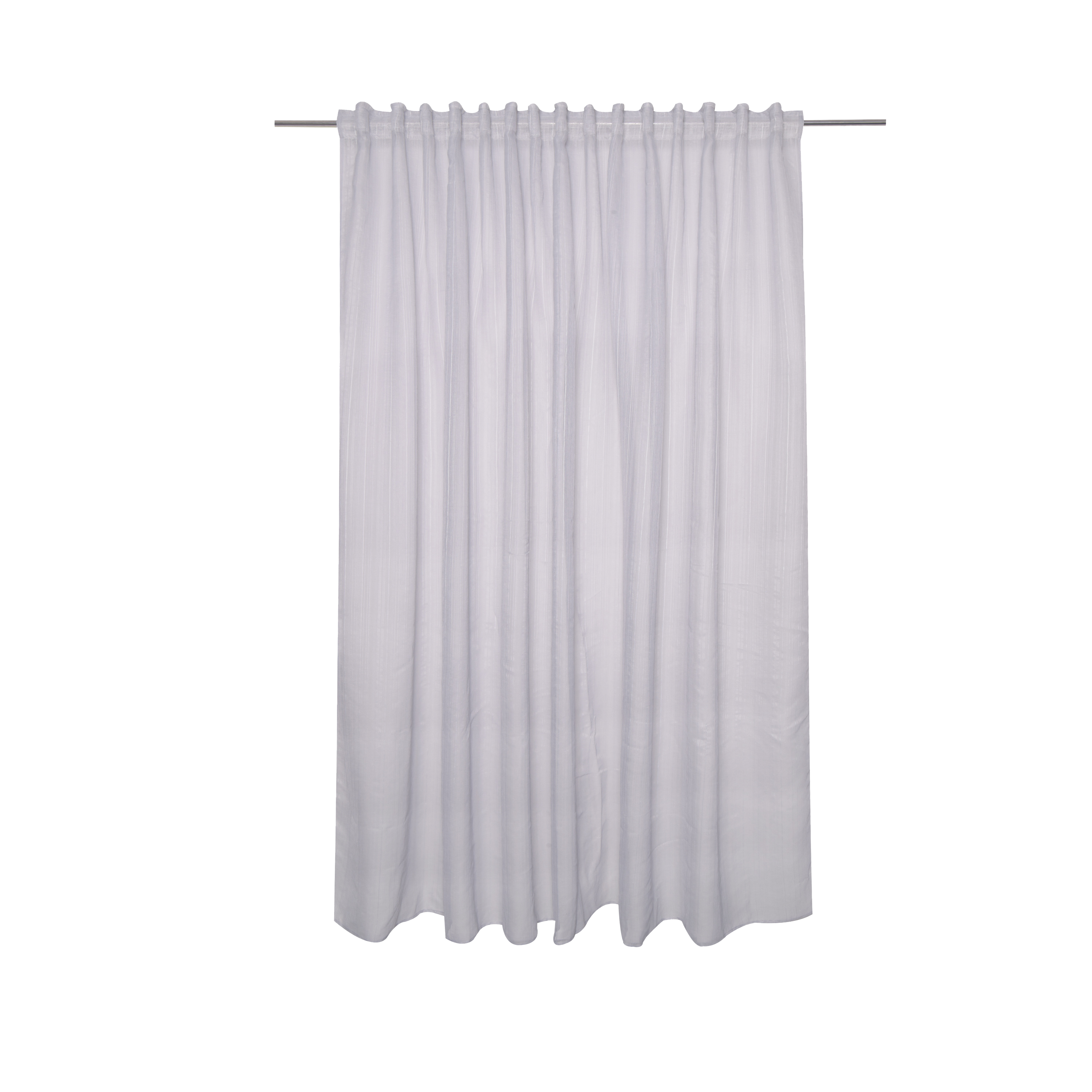 Visillo cinta fruncida, trabillas Tonia poliéster voile con líneas gris granito INSPIRE de 300x280cm. Incluye cinta termoadhesiva - 10