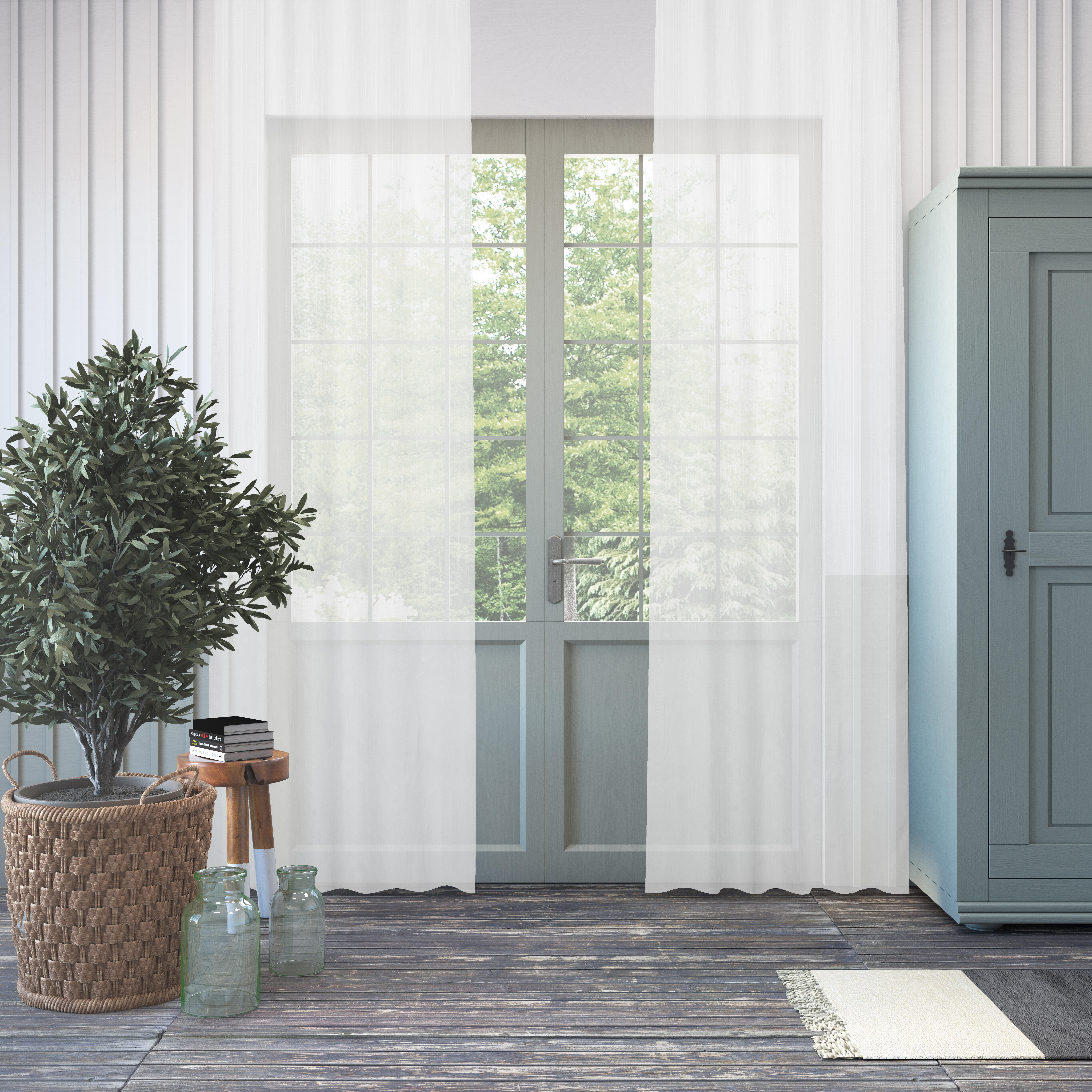 Cortinado ilhós Tonia 140x280cm branco Inspire - 15