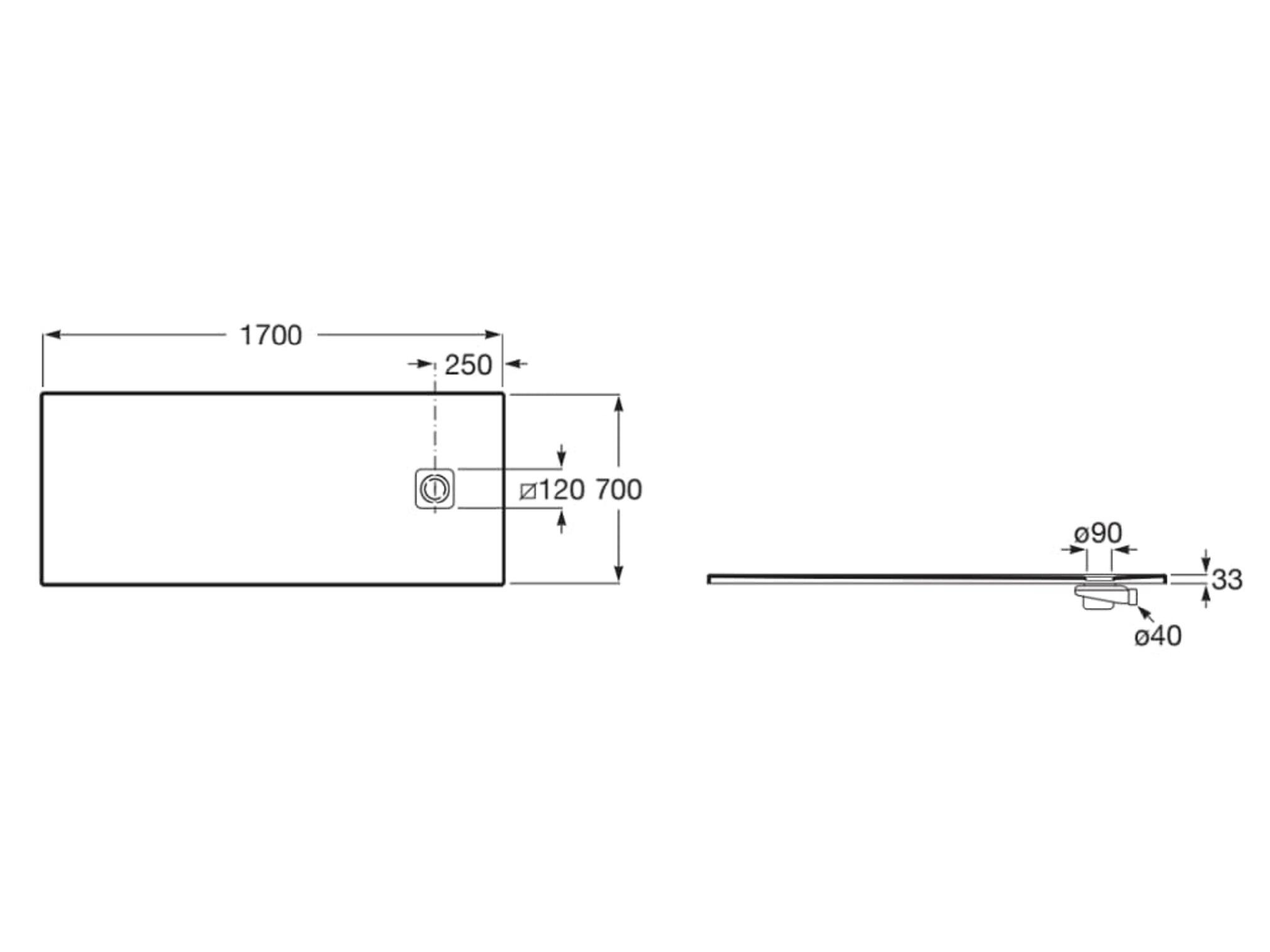 Plato de ducha New Legacy 170x70 cm blanco - 4