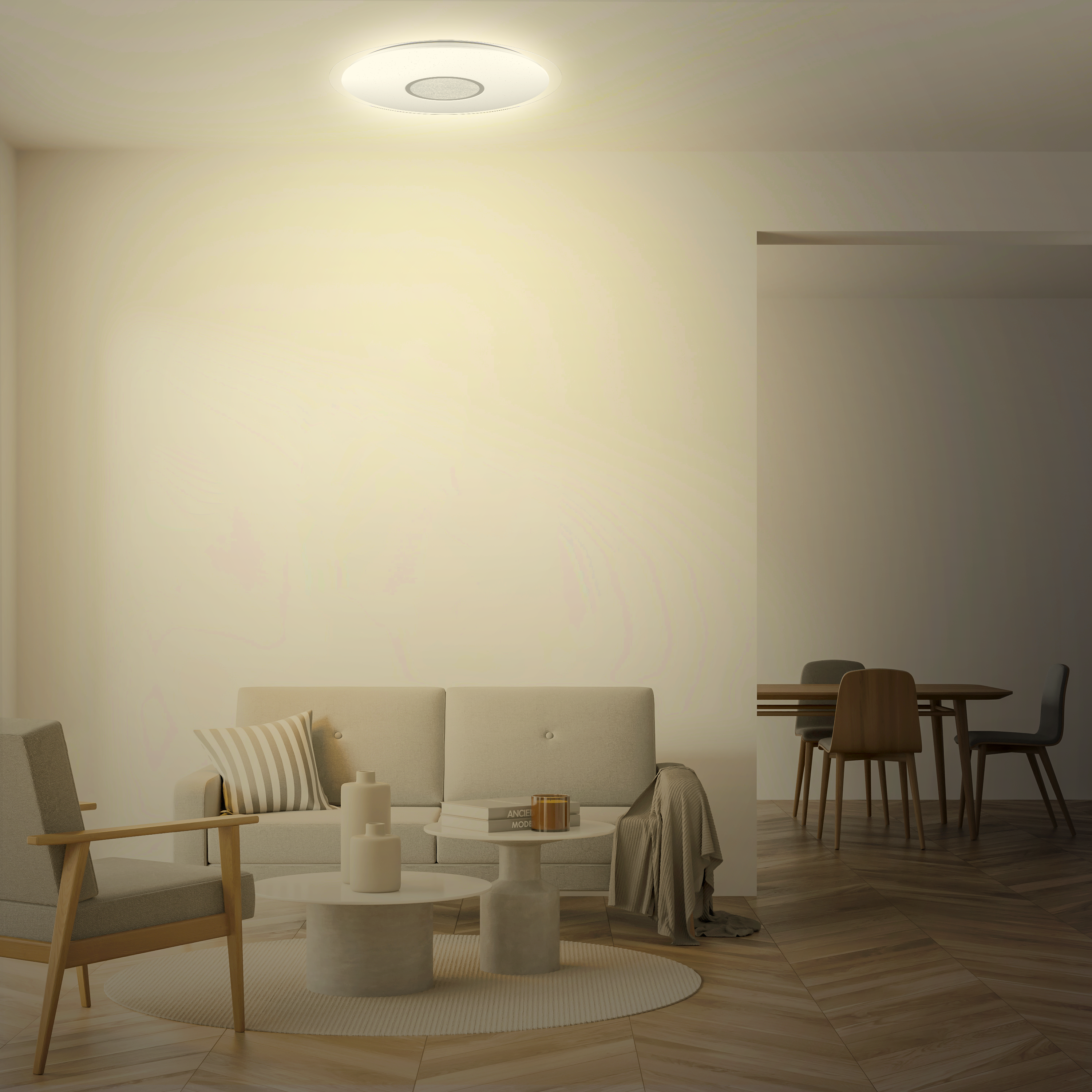 Plafonnier led, 4990 lumens, variation de blancs, Vizzini, INSPIRE D.56 - 8