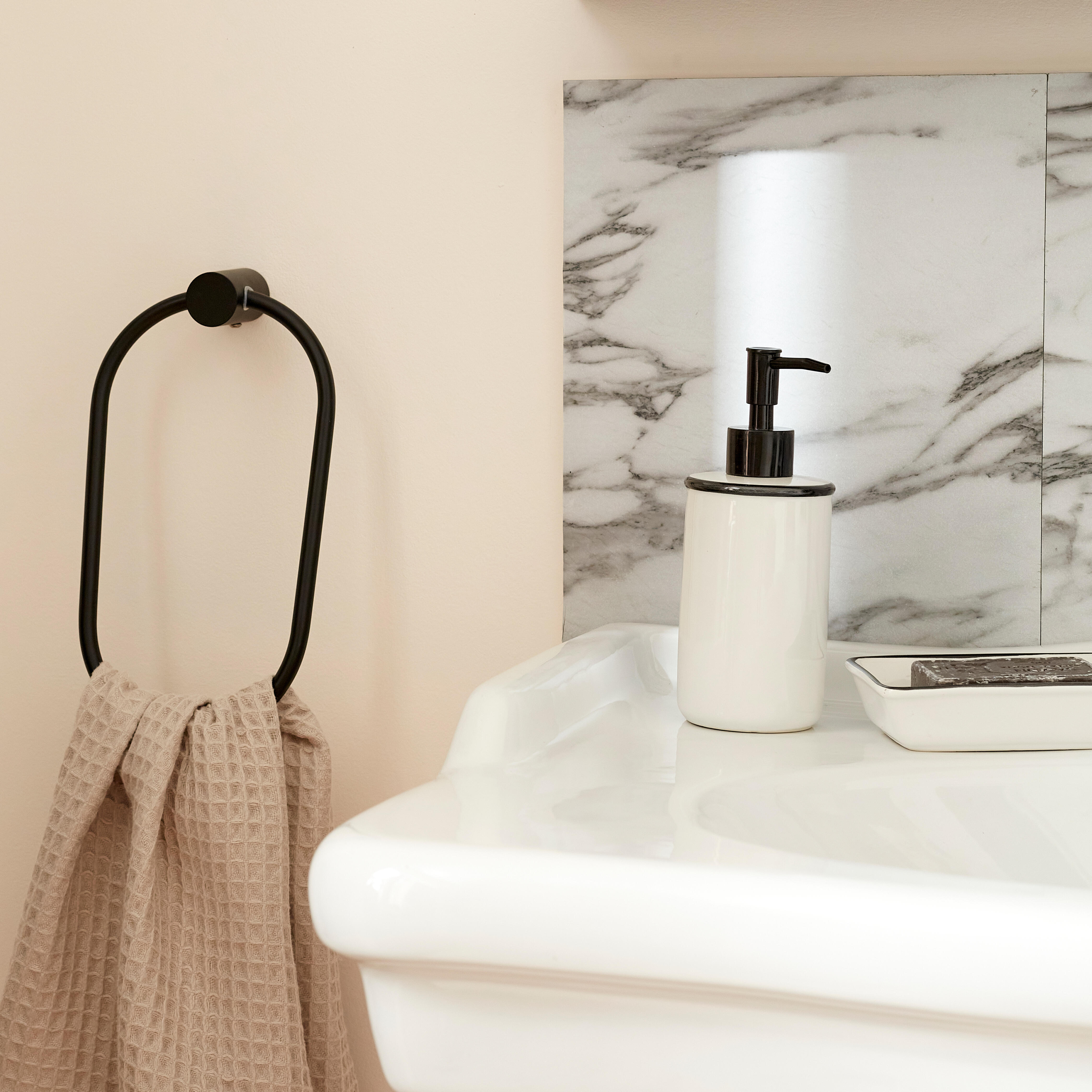 Porte-savon céramique Marcel, noir et blanc - 9