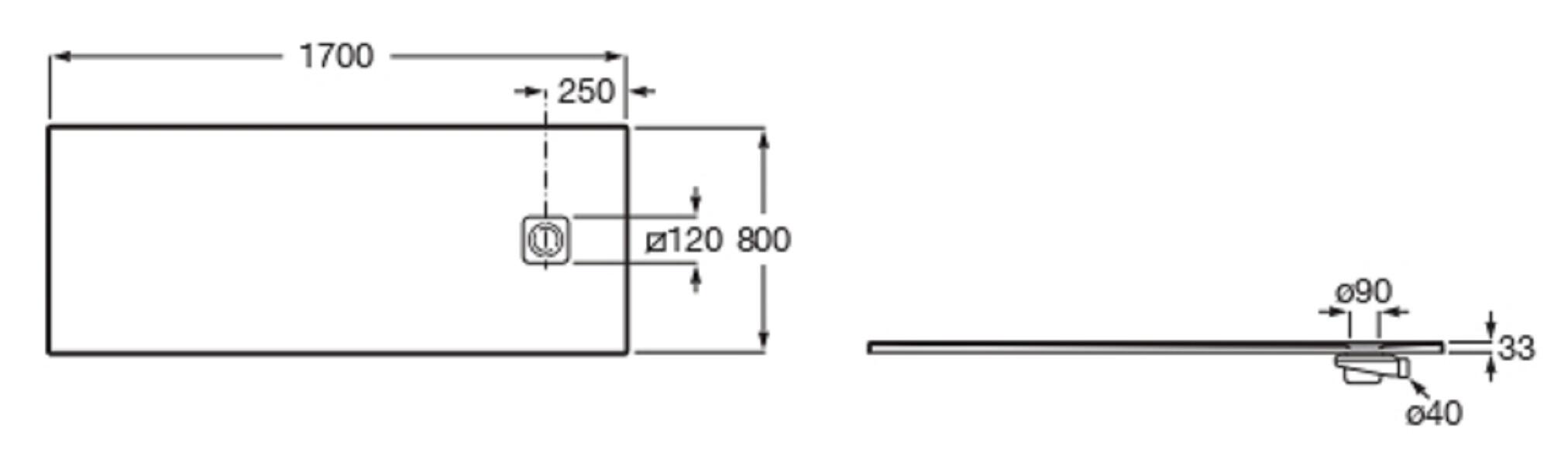 Plato de ducha New Legacy 170x80 cm blanco - 4