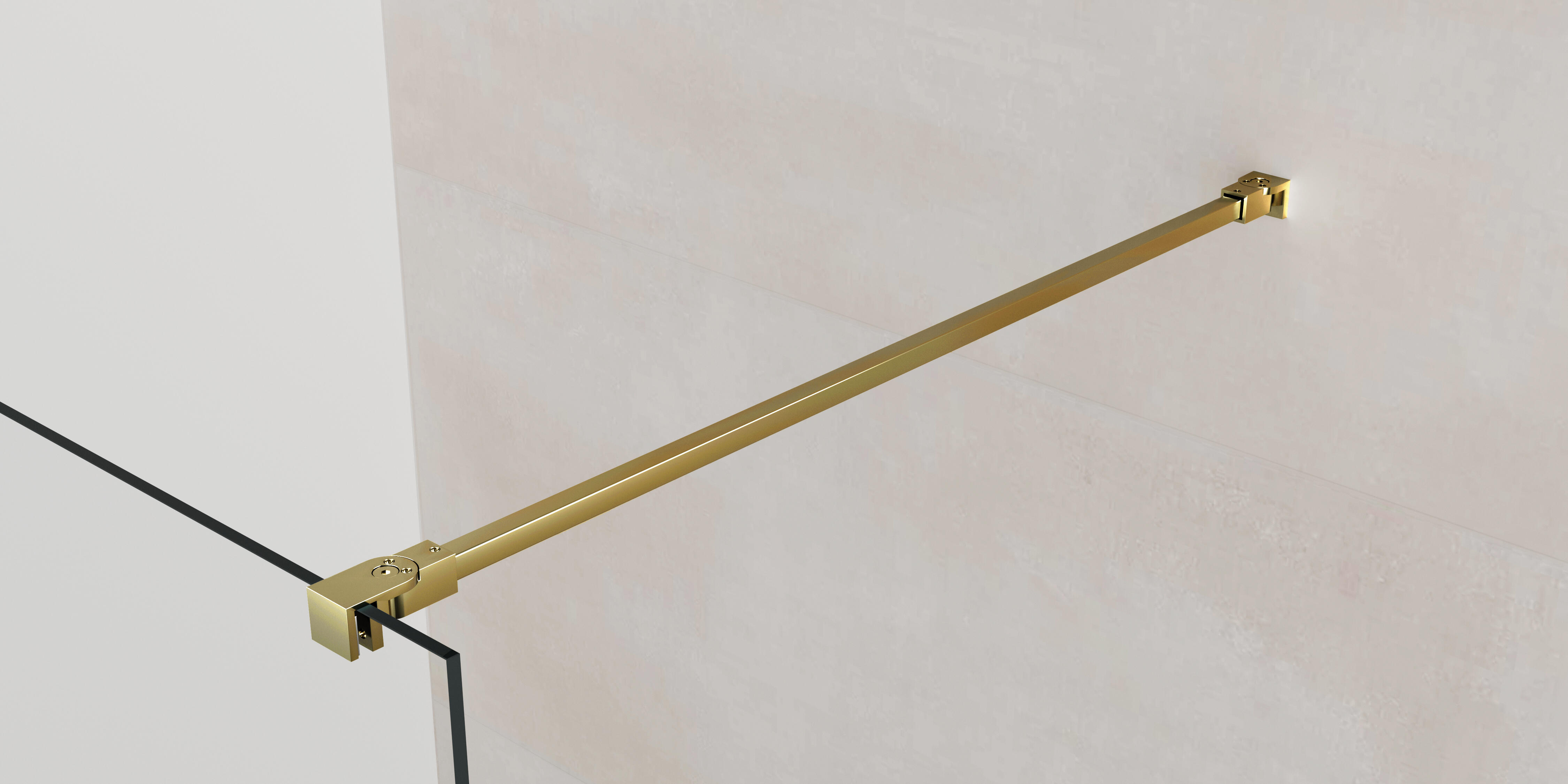 Mampara de ducha fija serigrafiada fix perfil dorado (-100)x195 cm 8mm