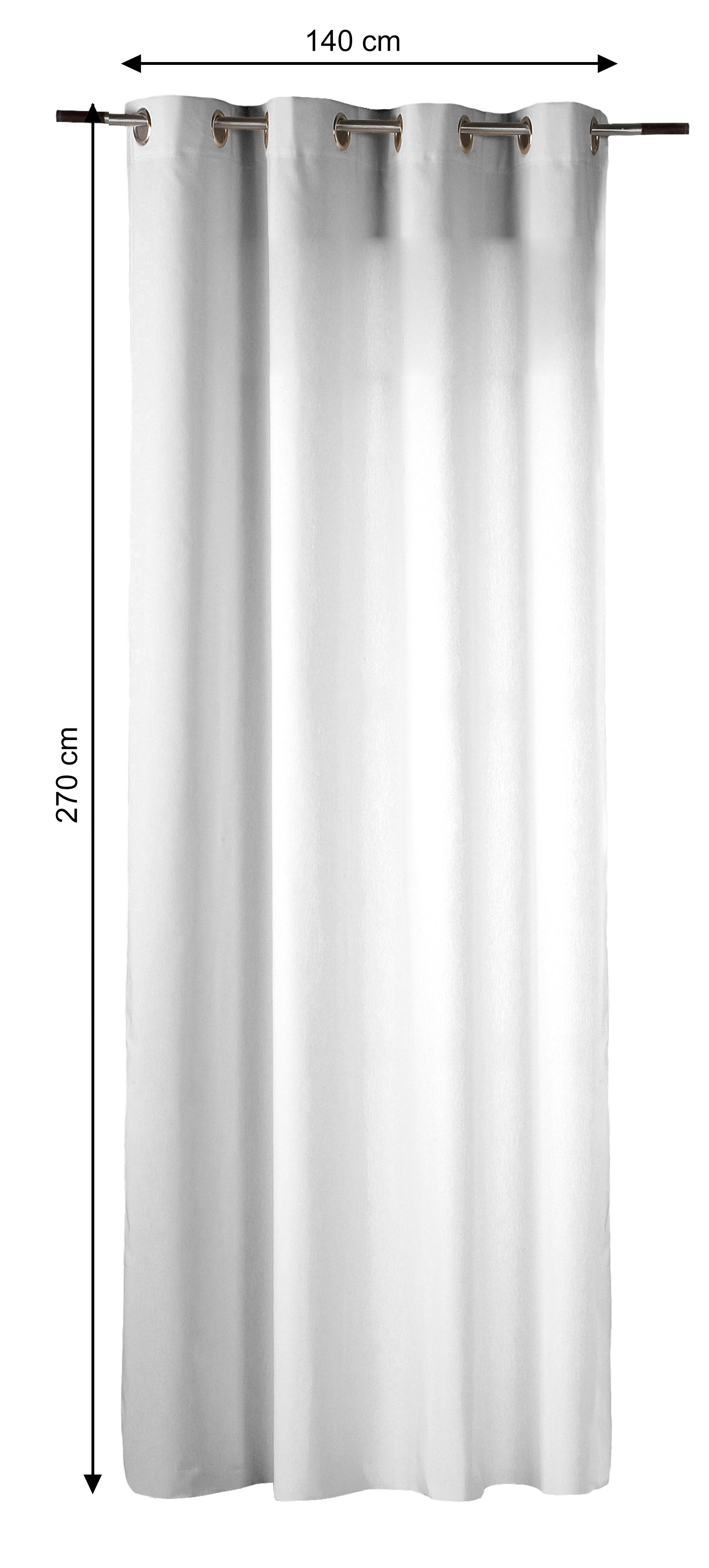 Tenda INSPIRE Ayden bianco, occhiello 140x270 cm - 9