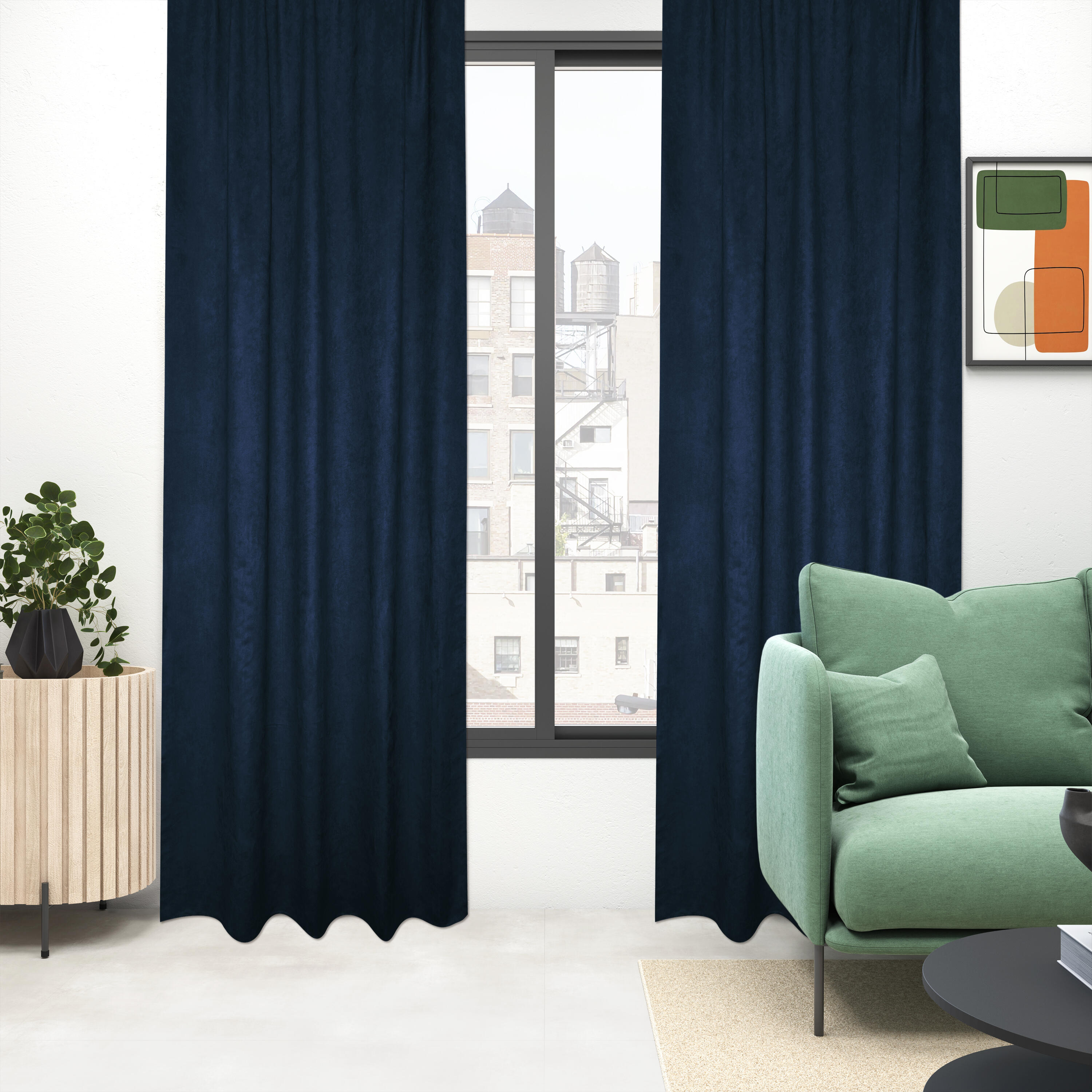 Tenda New Manchester blu, occhiello 140x280 cm INSPIRE - 5