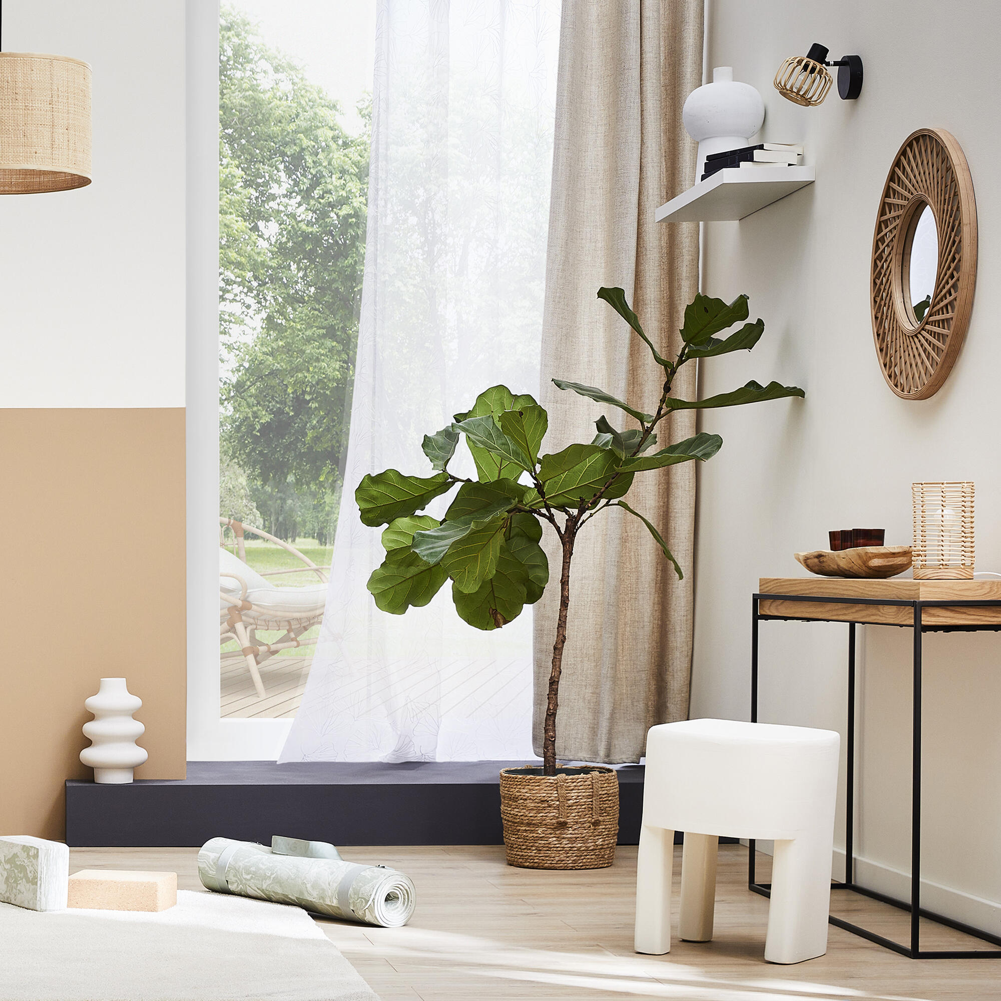 Cortinado ilhós blackout Aleyna 140x280cm bege Inspire - 12