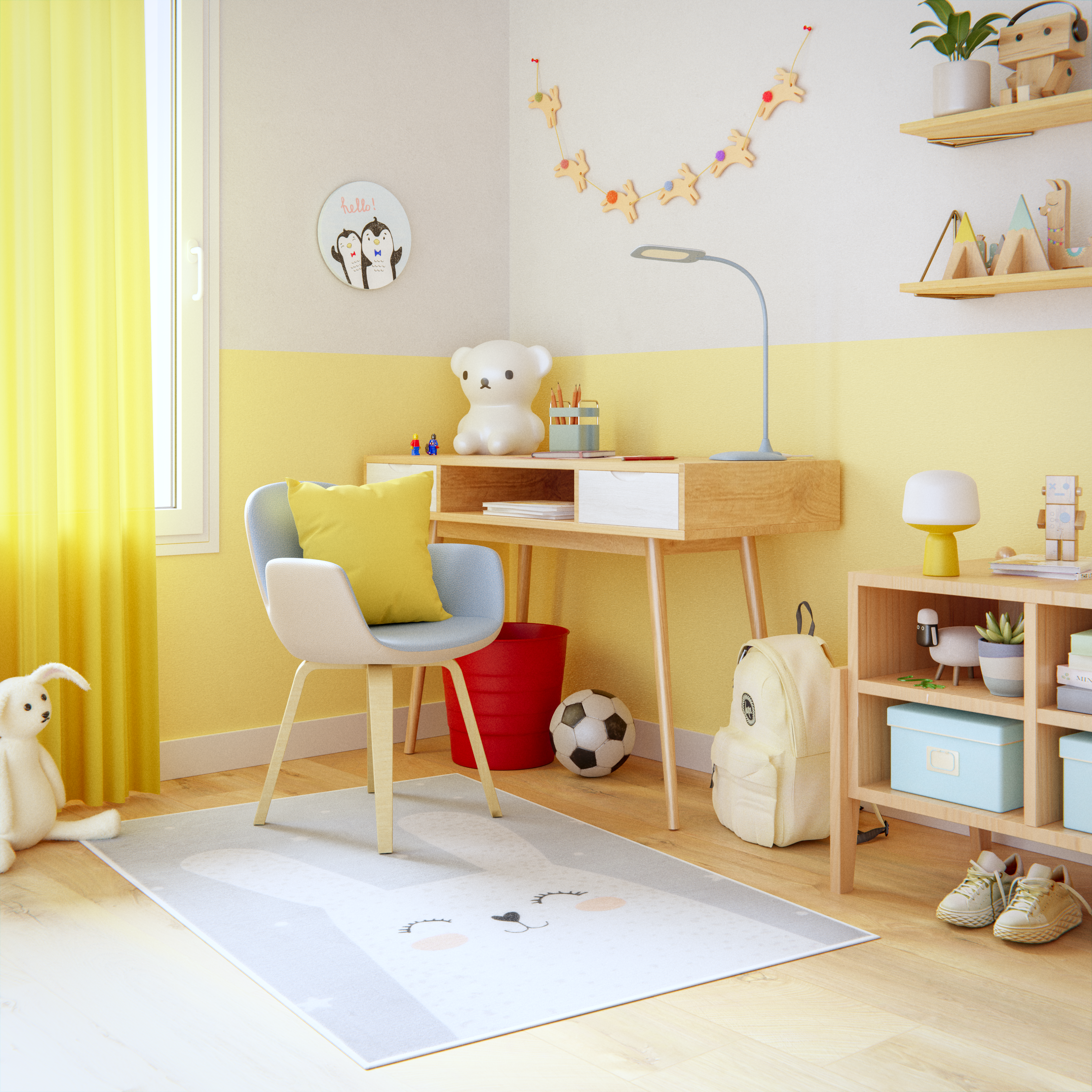 Tela impressa INSPIRE REDONDA PINGUIM D30CM - 3