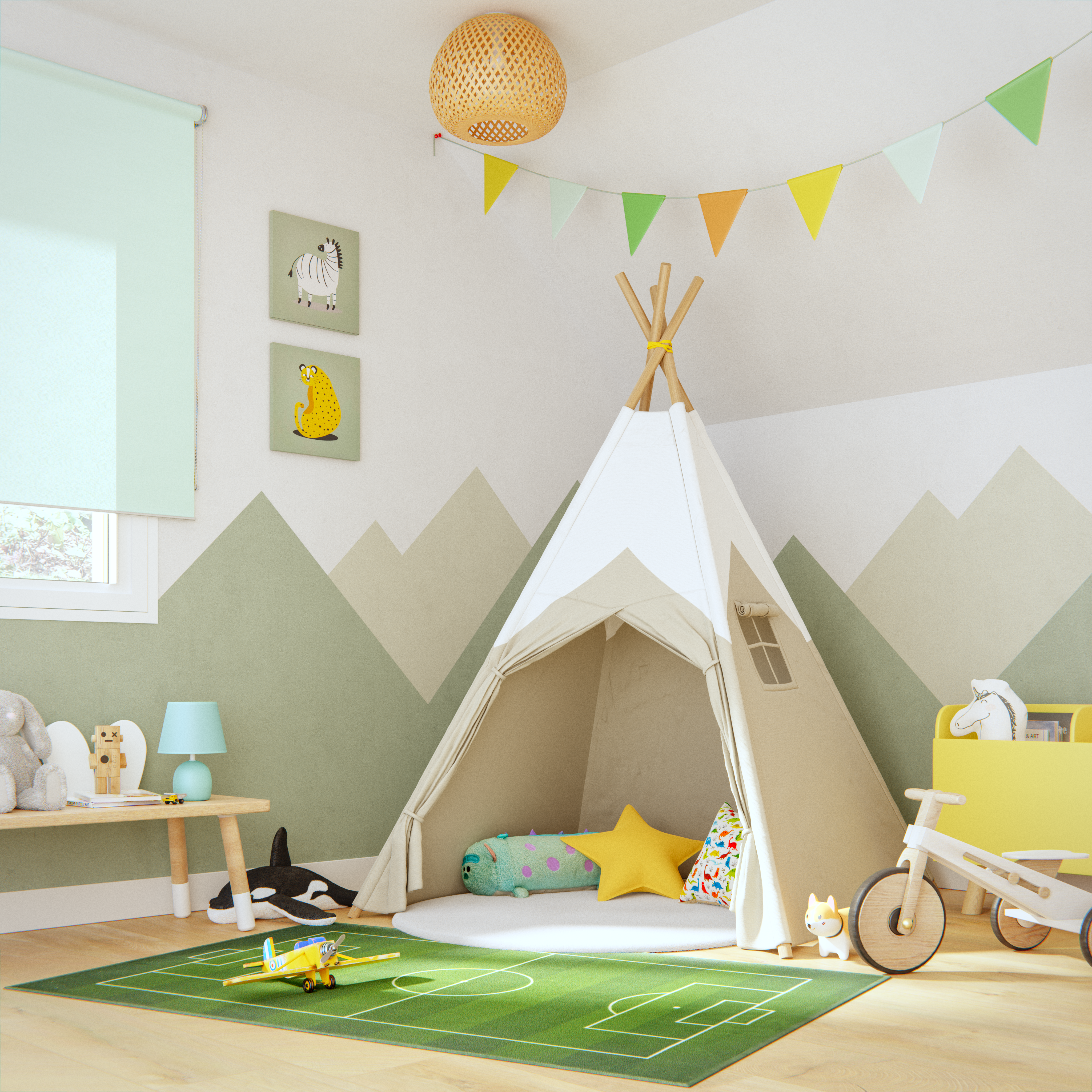 Tapete redondo liso INSPIRE BIANCA FAKE RABBIT D100CM CREAM 5 - 12