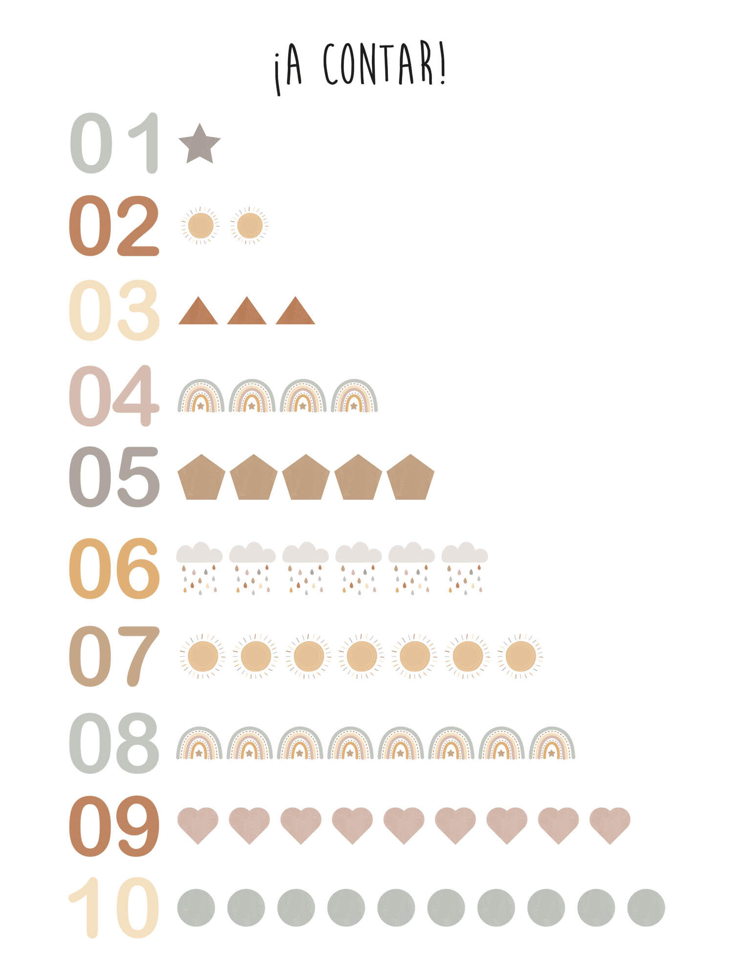 3 Láminas Infantil rectangular de 30 x 40 cm. Papel Nos Enseña blanco, gris y plata - 8