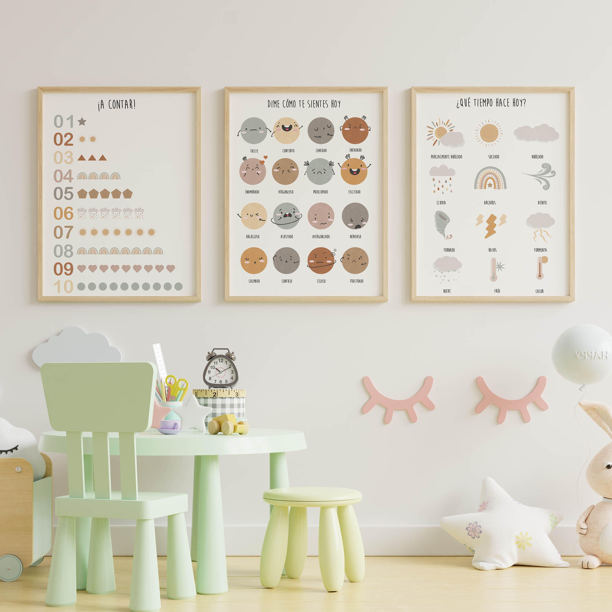 3 Láminas Infantil rectangular de 30 x 40 cm. Papel Nos Enseña blanco, gris y plata - 6