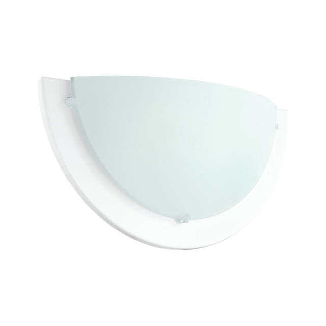 Applique E27, acier / verre, blanc, Iceberg, INSPIRE