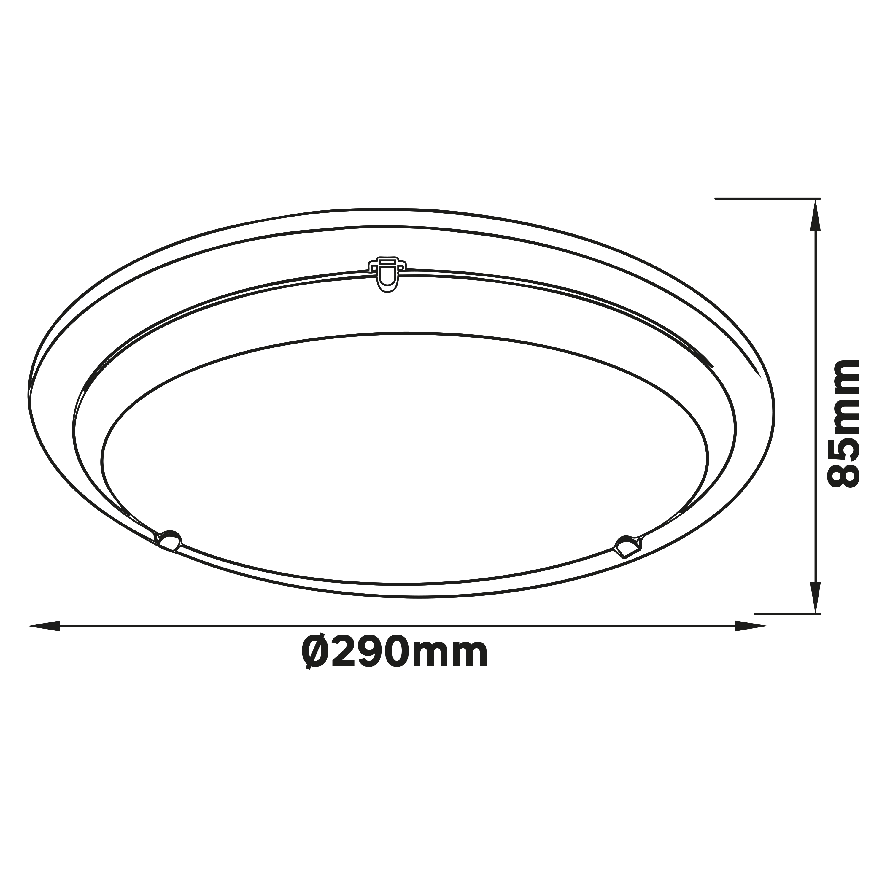 Plafon Iceberg szary E27 śr. 29 cm Inspire - 5