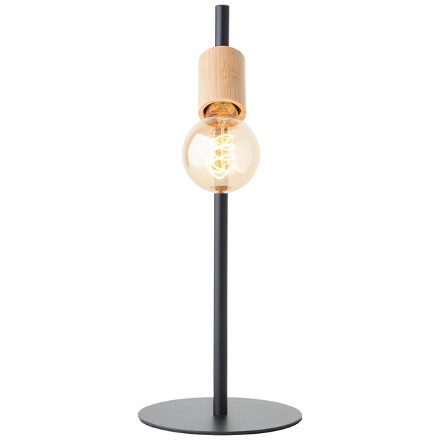 Lámpara de sobremesa TIFFANY negro/madera