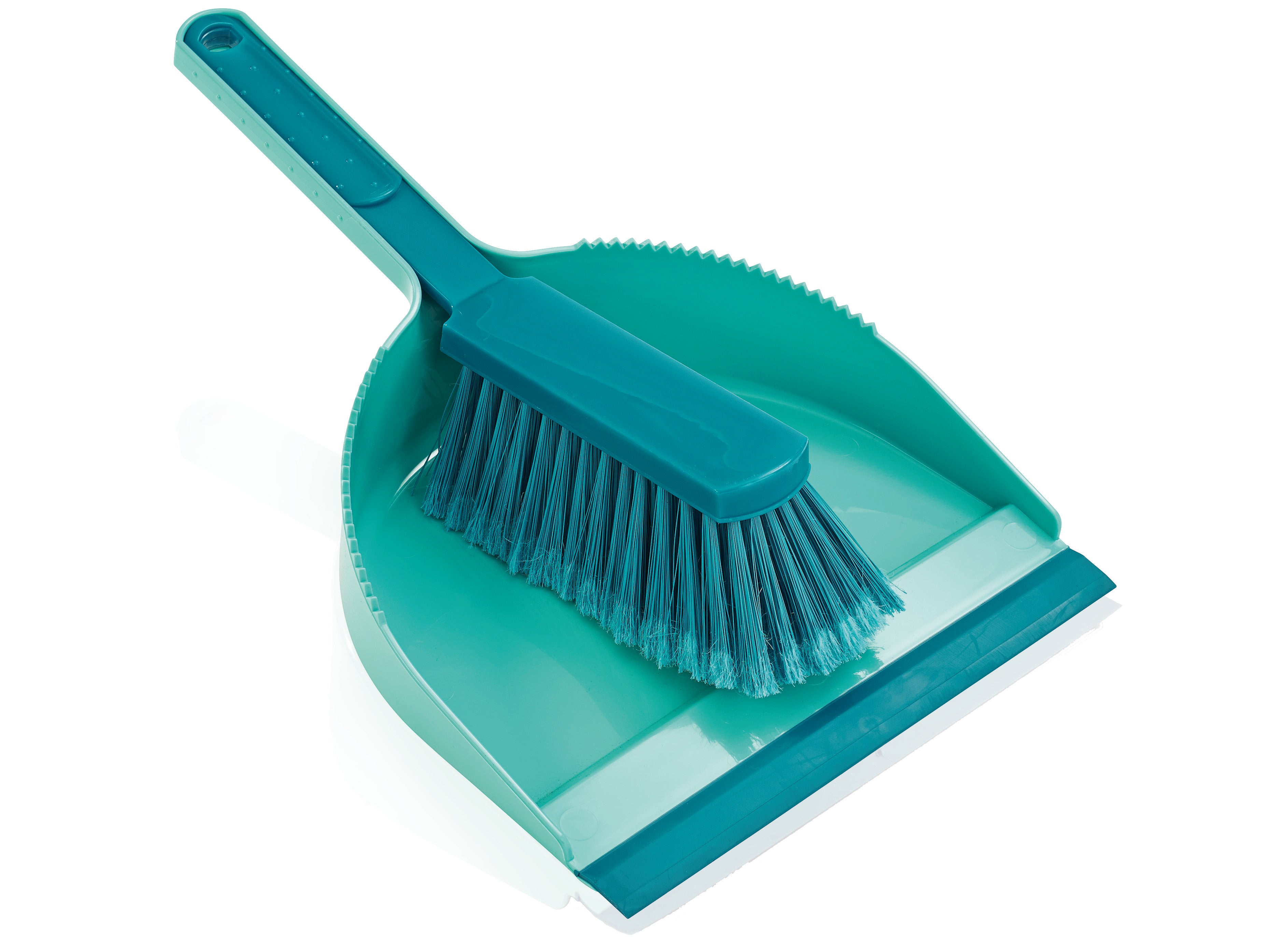 Recogedor con cepillo verde