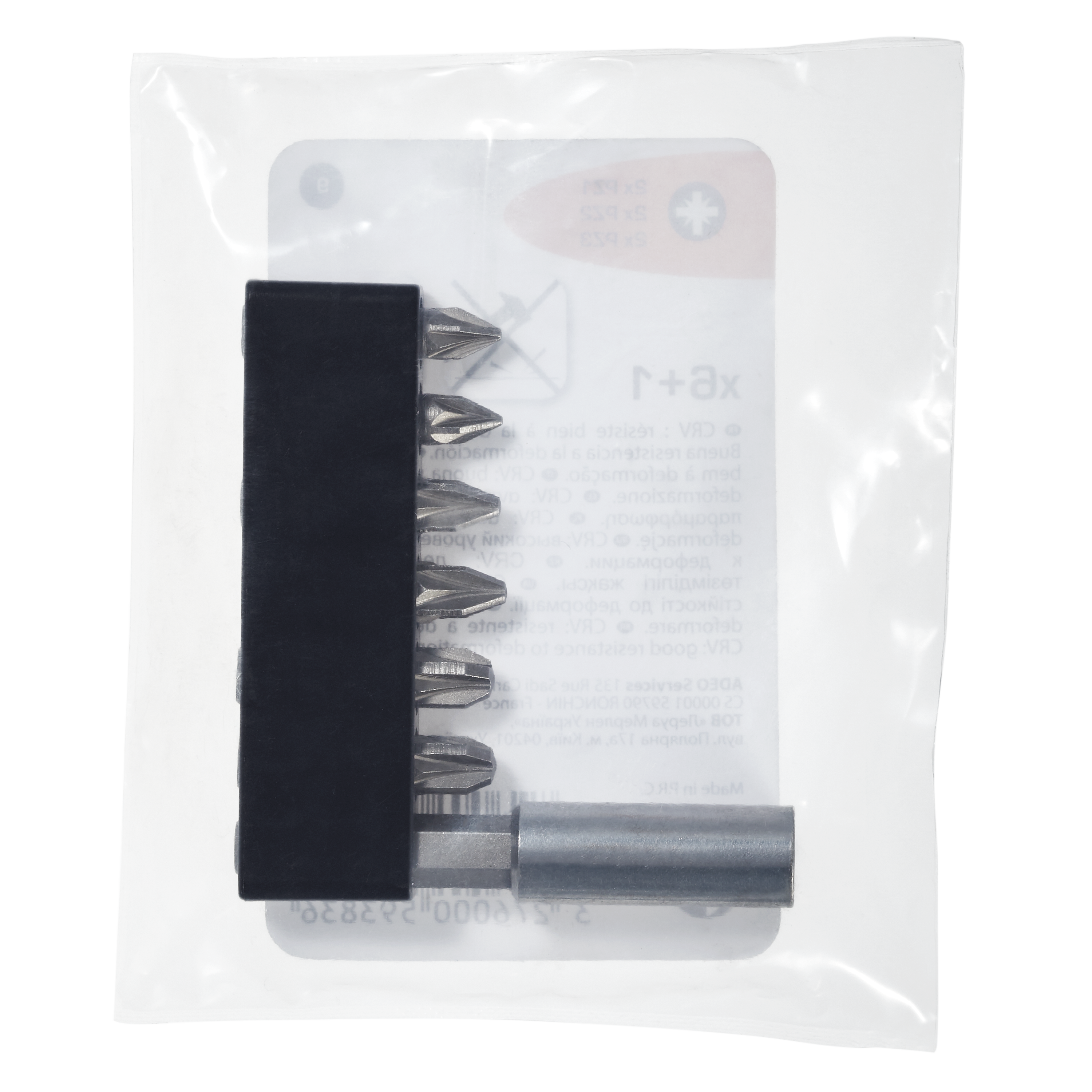 Conjunto de 6 pontas PZ1,2,3 25MM + PORTA PONTAS - 4