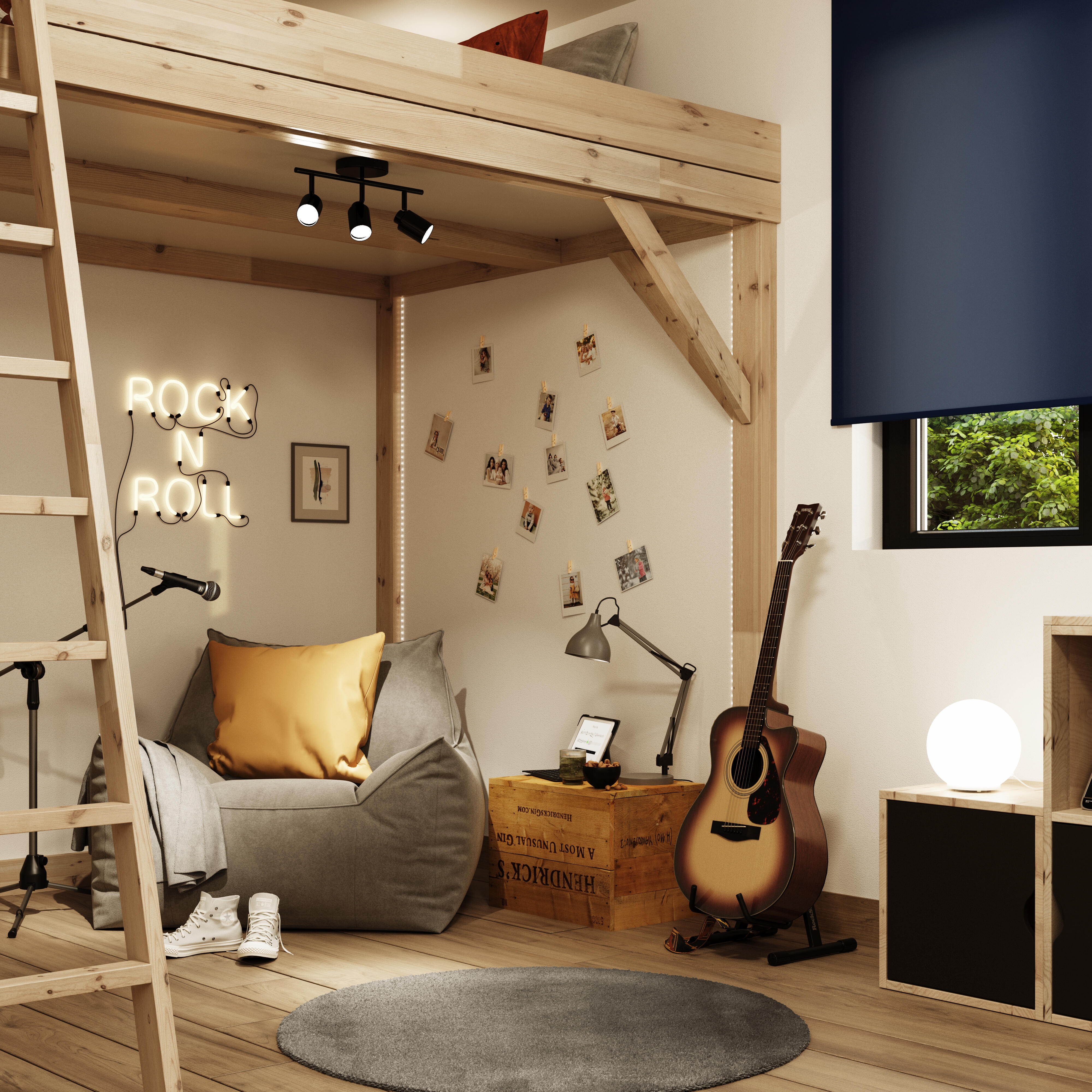 Tela impressa INSPIRE BROOKLYN BRIDGE 40X40CM VERMELHO - 4