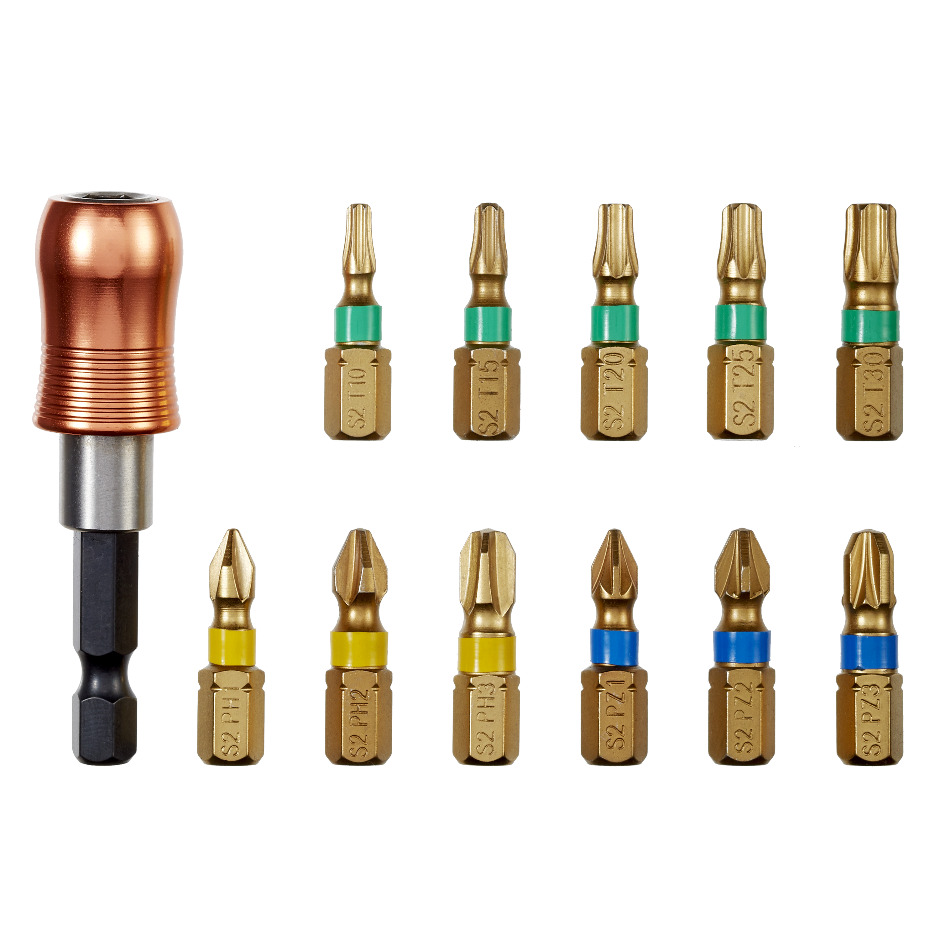 Lot de 11 embouts de vissage torsion 25 mm ph pz t et porte embout DEXTER PRO - 2