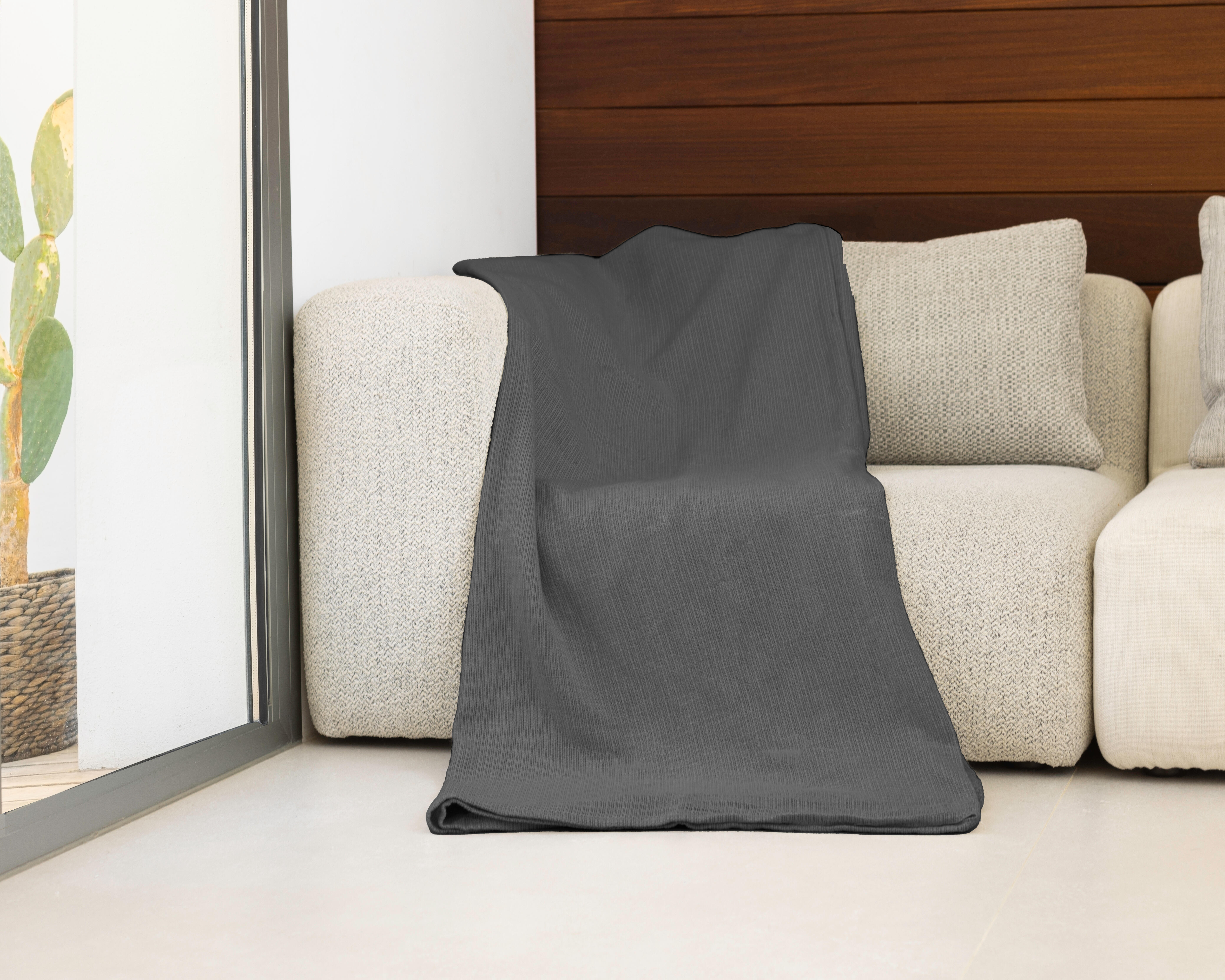 Colcha de cama Calpe algodón plomo para cama de 90 cm - 5