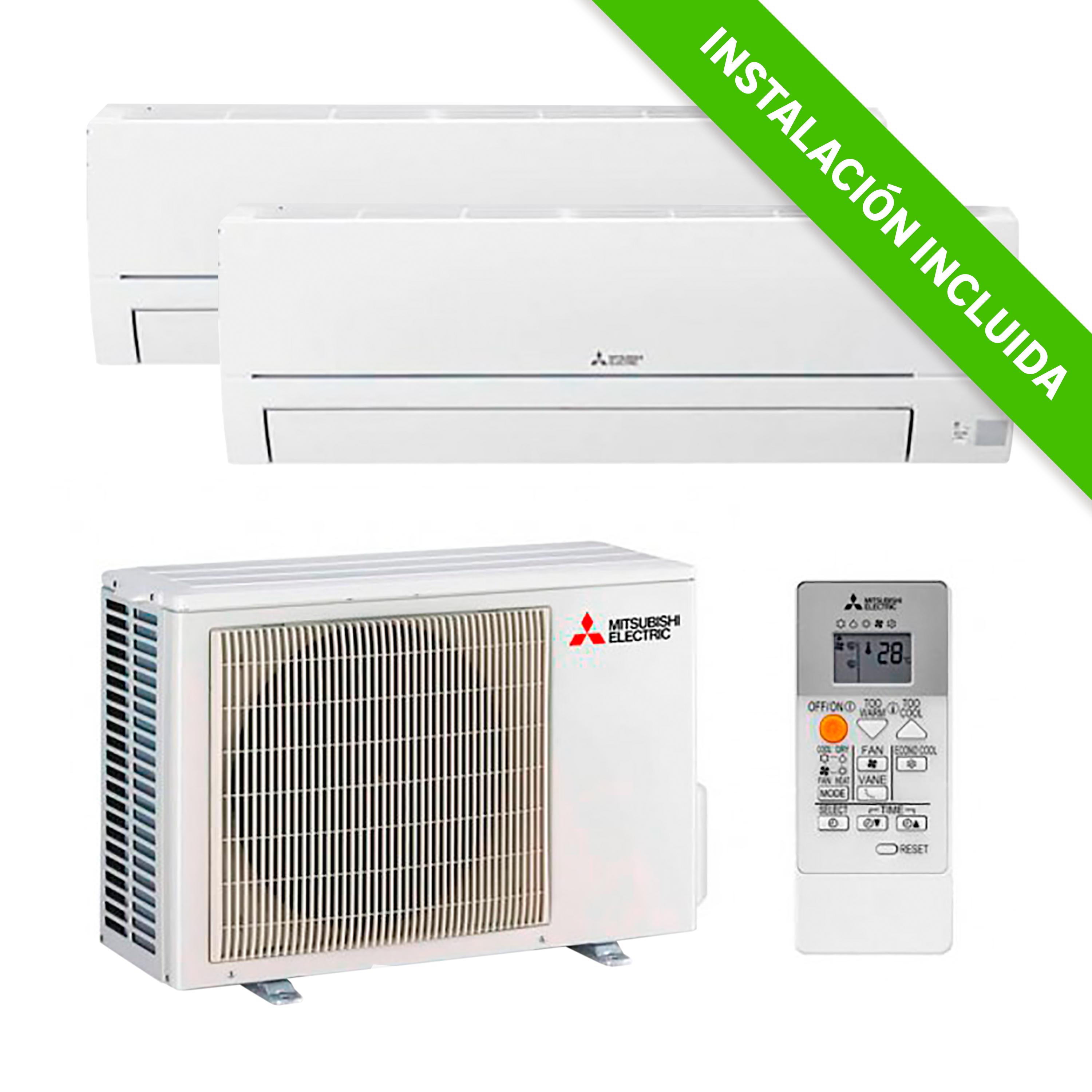 Aire acondicion 2x1 mitsubishi electric mxz-2h 2150+2150 fg wifi instalación incluida