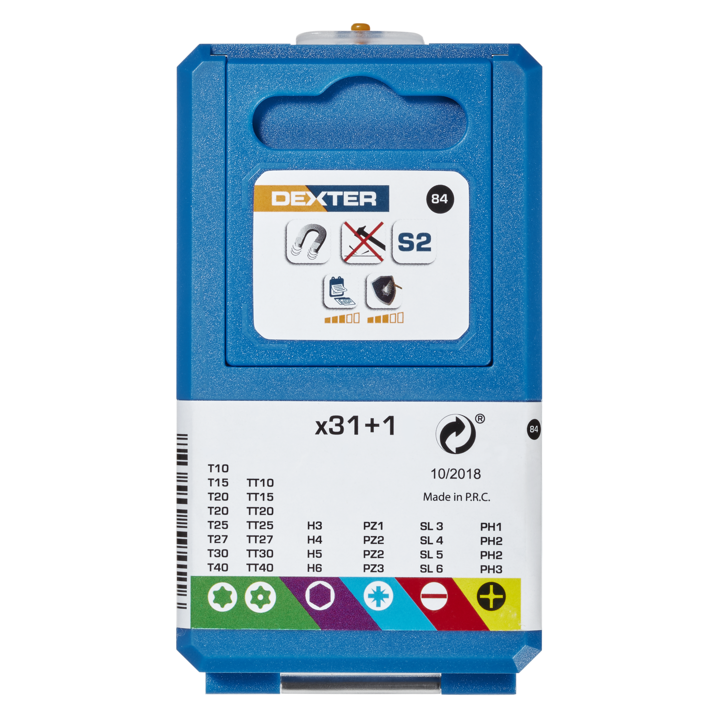Zestaw BITÓW PH/PZ/S/T/H 25 mm+U 31 szt. DEXTER - 10